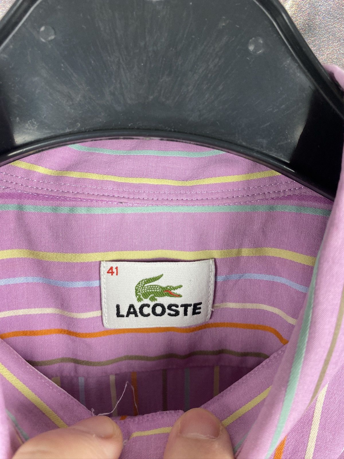 Lacoste × Other Men’s Lacoste Shirt Button Up Multi-Colored Stripe Size 41 Size US L / EU 52-54 / 3 - 6 Thumbnail