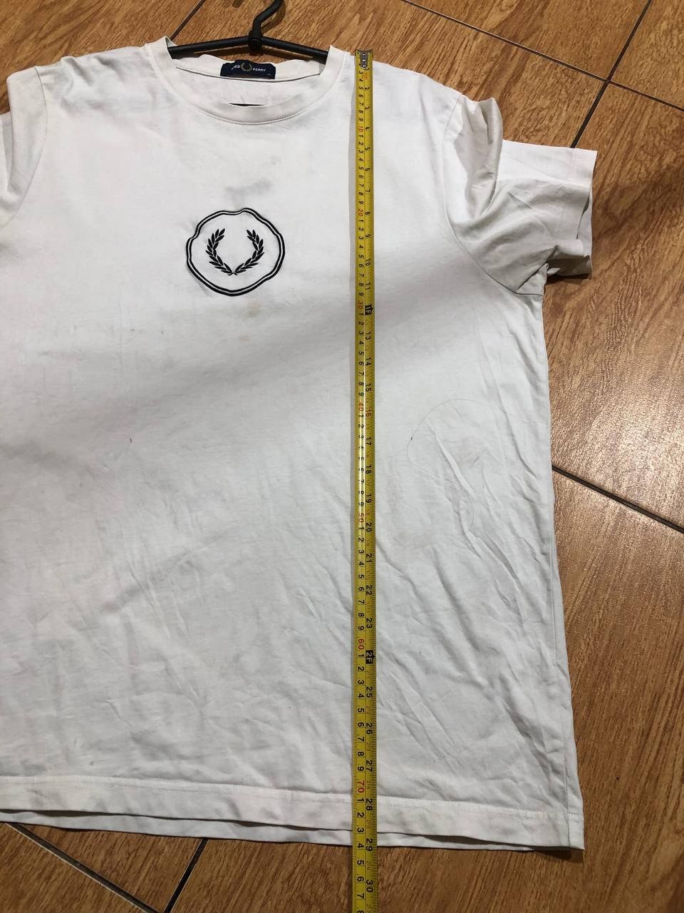 Fred Perry Fred Perry White Y2K Logo Short Sleeve T-Shirt Size XL Size US XL / EU 56 / 4 - 14 Thumbnail