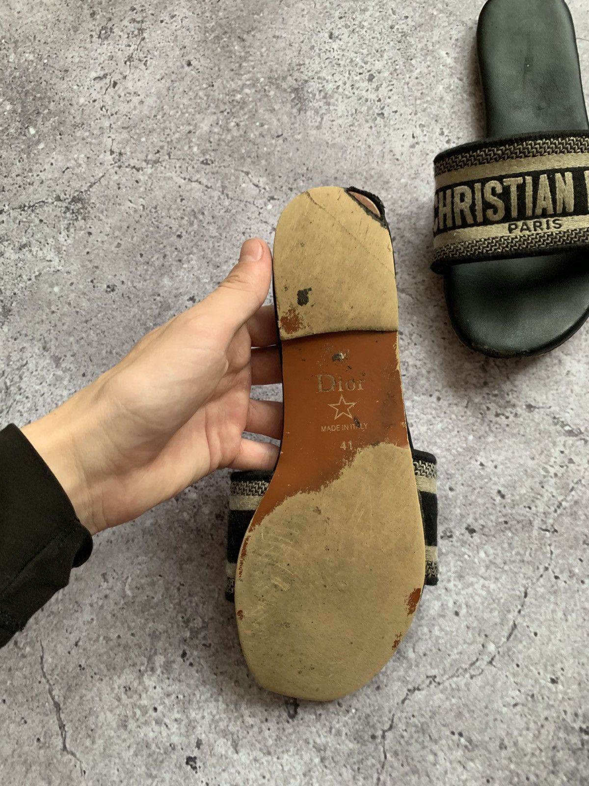 Dior 🔥CHRISTIAN DIOR DWAY SLIDE SANDALS Size US 10 / IT 40 - 6 Thumbnail