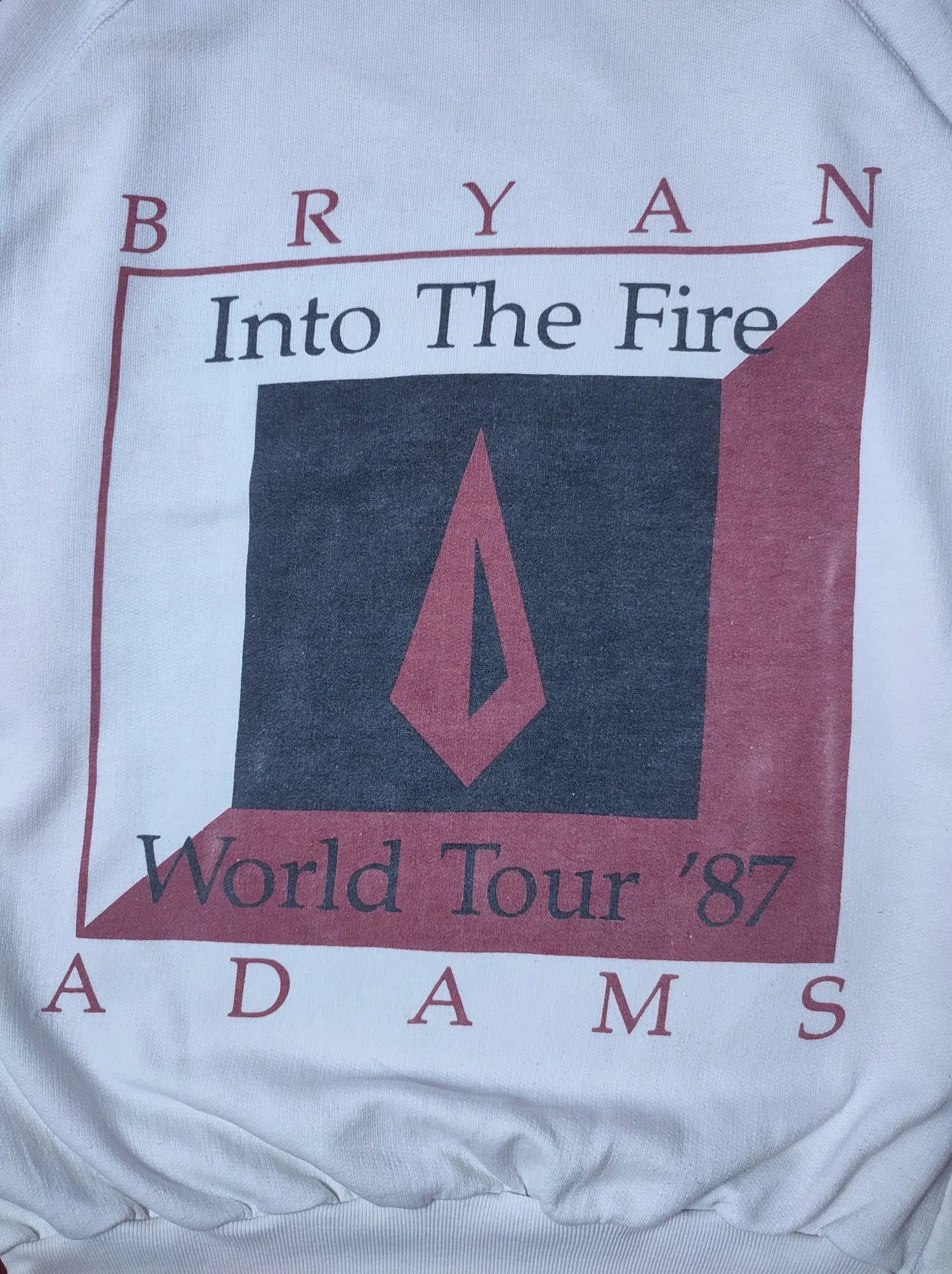 Band Tees × Vintage 1987 Bryan Adams Into the Fire Tour Sweatshirt Size US S / EU 44-46 / 1 - 4 Thumbnail