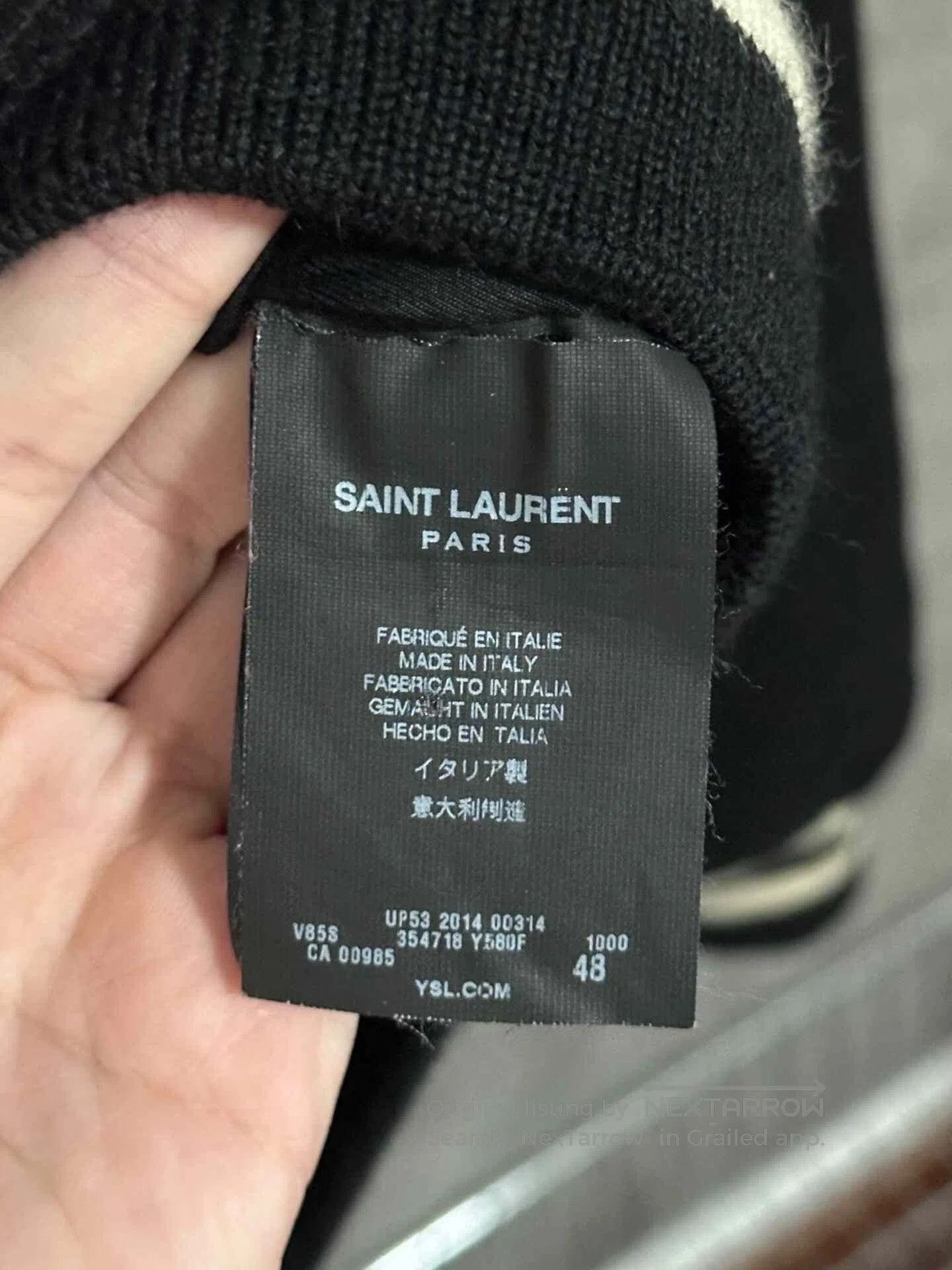Saint Laurent Paris Saint Laurent Black White Varsity Jacket. Size US M / EU 48-50 / 2 - 3 Thumbnail