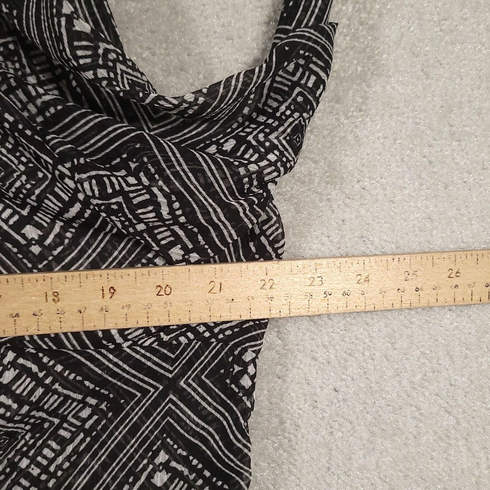 Vintage Christopher & Banks Blouse Womens Large Black White Geometric Print Button Front Size L / US 10 / IT 46 - 6 Thumbnail