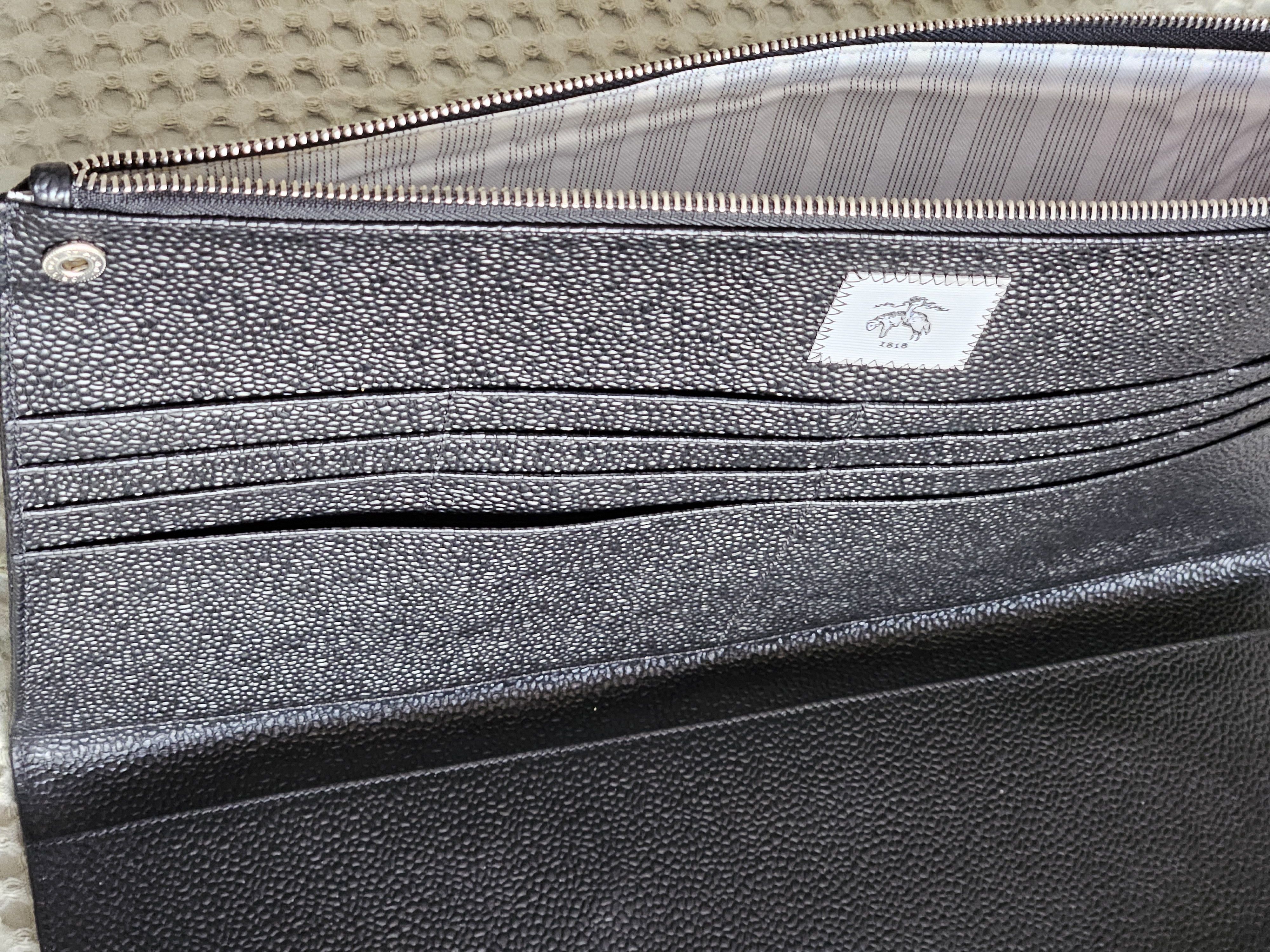 Thom Browne Thom Browne Black Fleece Leather Tricolor XL Pouch Size ONE SIZE - 11 Thumbnail