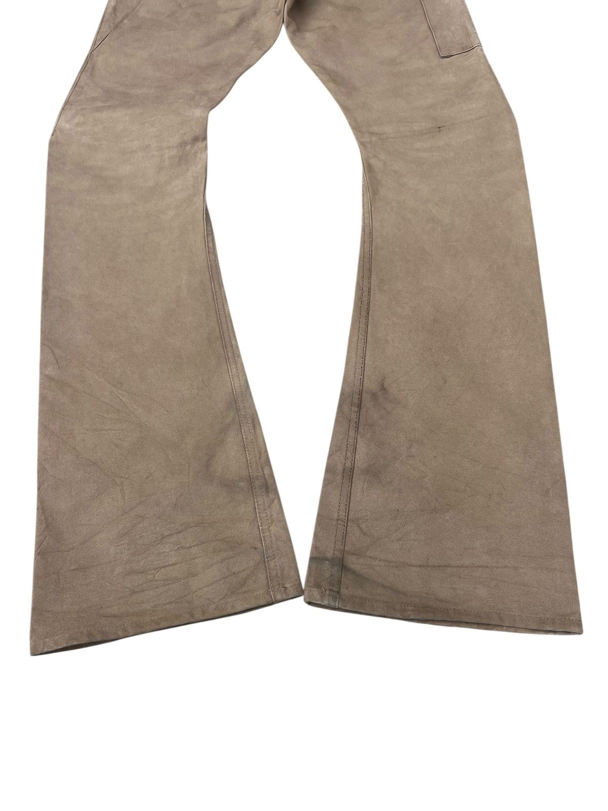 Kazuyuki Kumagai Attachment Attachment Japan Patina Waxed Cotton Duck Flare Cargo Pant Size US 29 - 17 Thumbnail