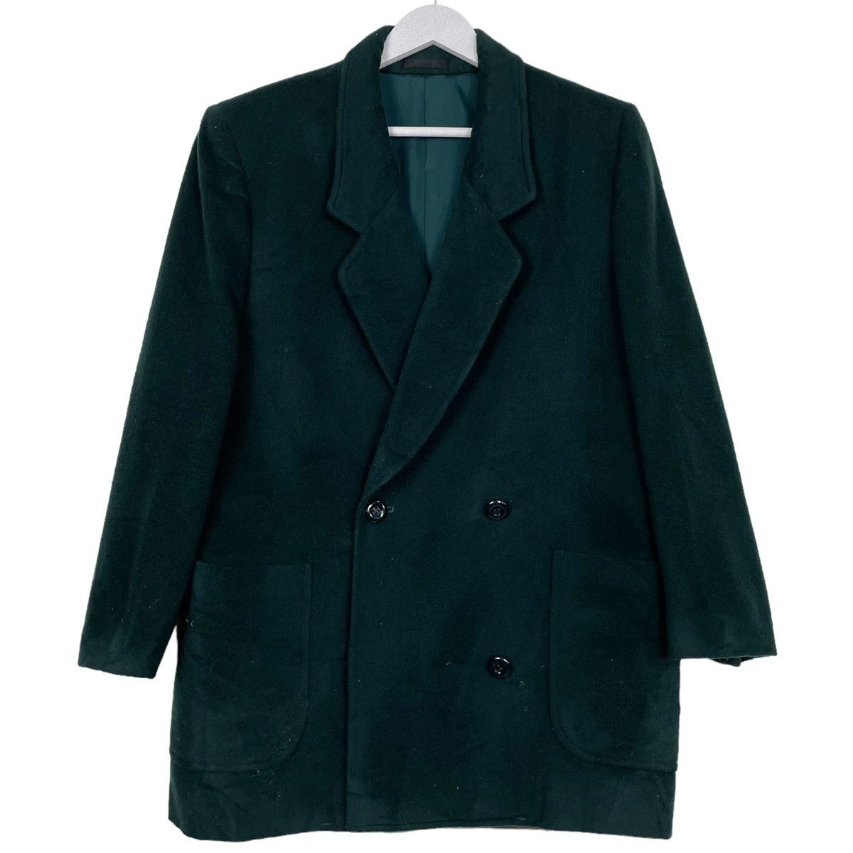Burberry Prorsum × Vintage 💥VINTAGE BURBERRYS EMERALD GREEN WOOL JACKET COAT Size US M / EU 48-50 / 2 - 1 Thumbnail