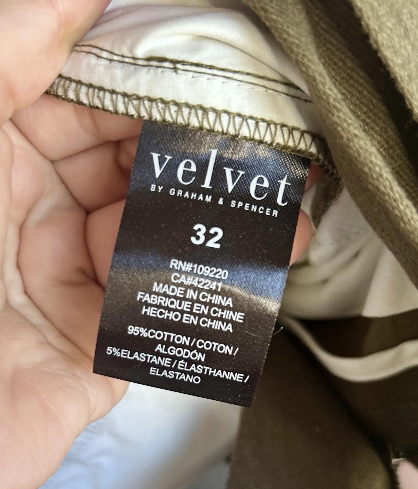 Velvet Velvet Graham & Spencer Olive Slim Fit Pants Men 32 Cotton Size US 32 / EU 48 - 3 Thumbnail