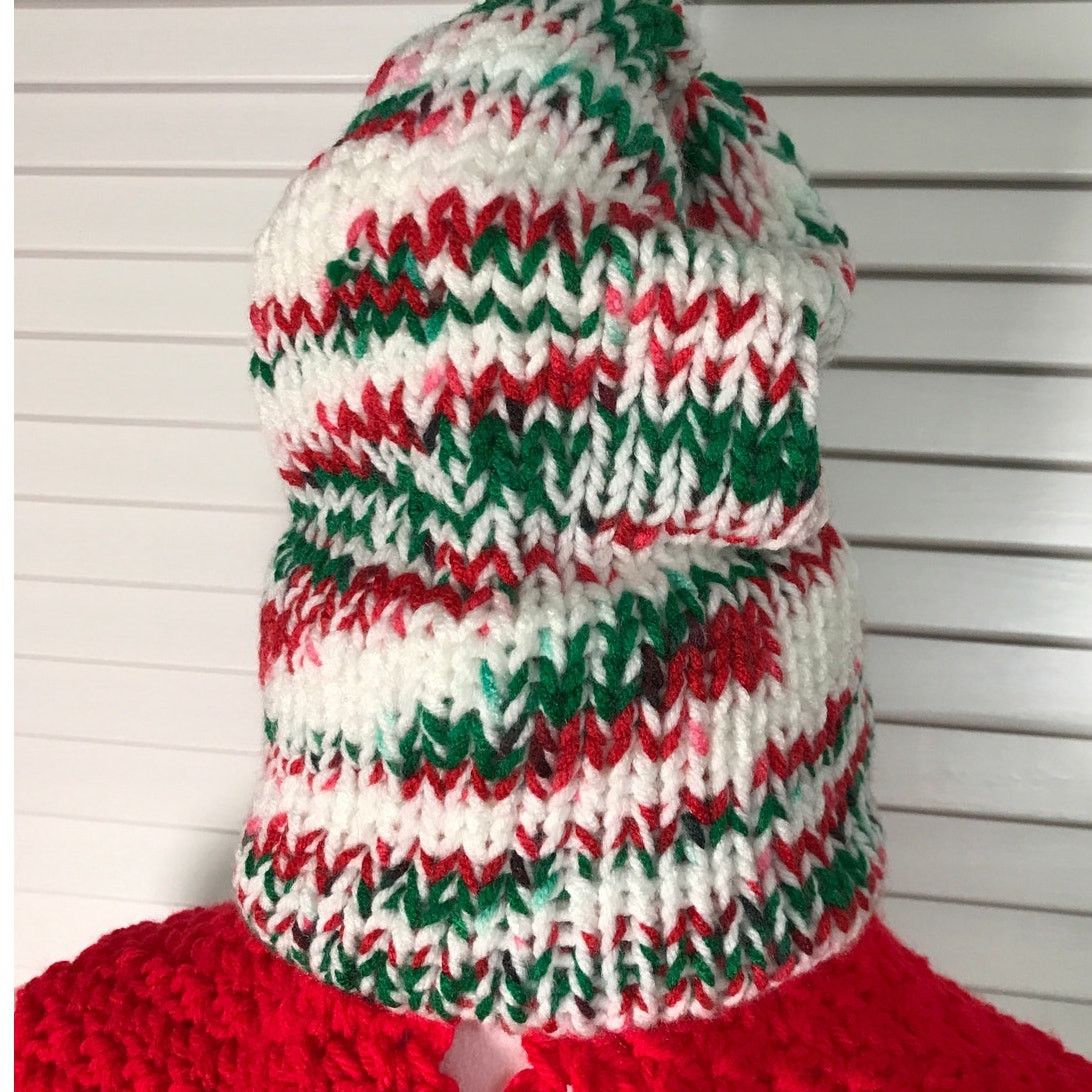 Handmade NWT Handmade Crocheted Textured Beanie & Scarf 65” Size ONE SIZE - 2 Thumbnail