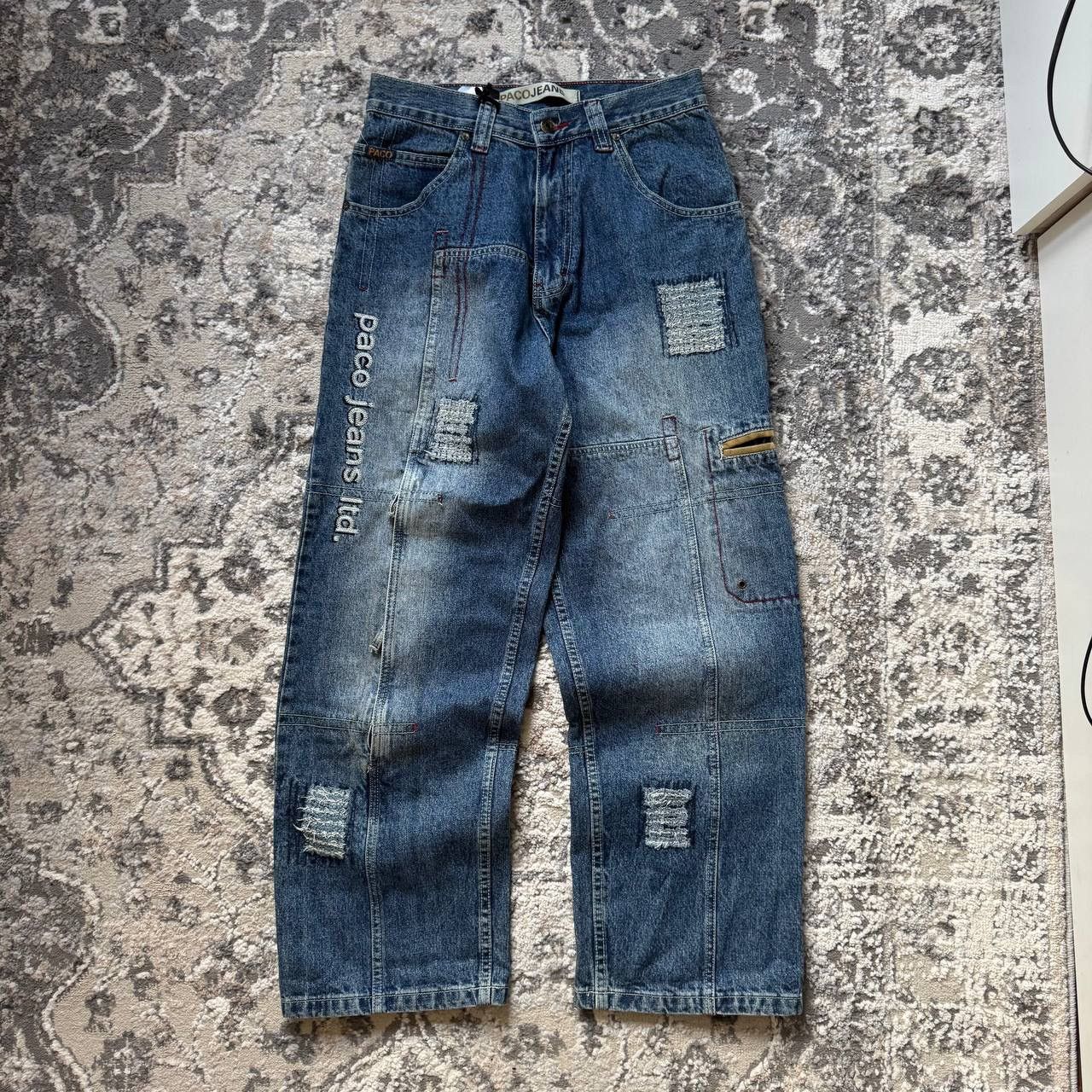 Southpole PACO ULTRA WIDE BAGGY STONE WASH Y2K JNCO RETRO DENIM JEANS Size US 30 / EU 46 - 1 Thumbnail