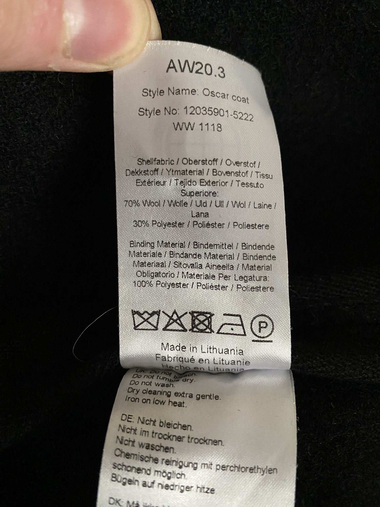 Our Legacy $875 - 50/L - Brushed Wool Coat - Black Size US L / EU 52-54 / 3 - 13 Thumbnail