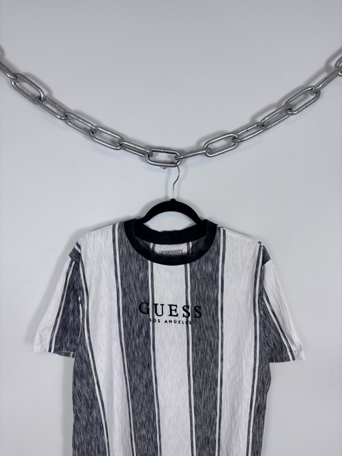 Guess Guess Los Angeles Embroidered Logo White Grey T-Shirt Tee Size US M / EU 48-50 / 2 - 2 Thumbnail