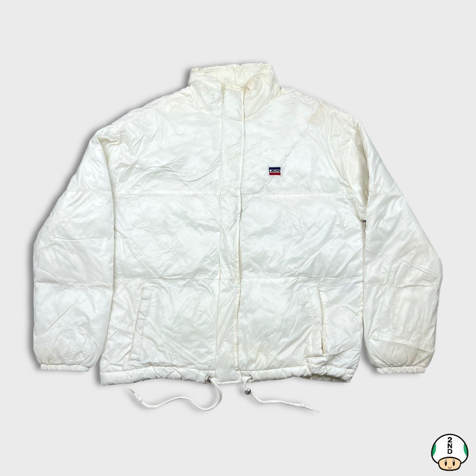 Levi's × Vintage Levi's Jacket Medium Spell Out Full Zip Puffer Bomber Coat Size US M / EU 48-50 / 2 - 1 Thumbnail