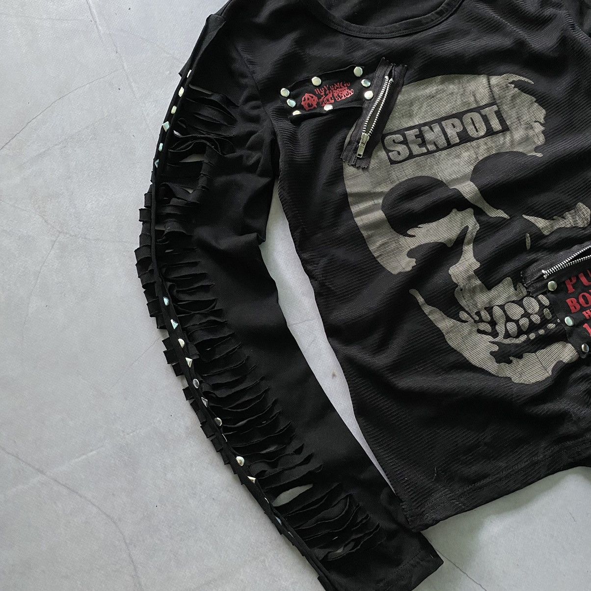 Japanese Brand VTG 90s Opium Goth Bandage Zip Longsleeve Tripp NYC Style Size M / US 6-8 / IT 42-44 - 3 Thumbnail