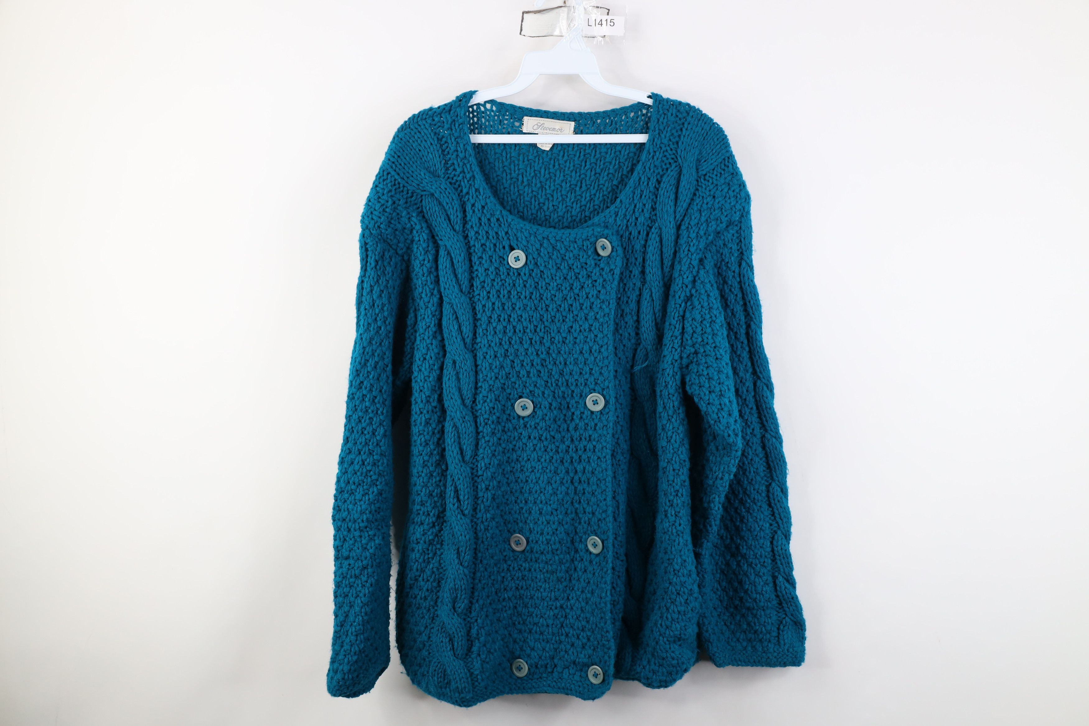 Vintage Vintage 90s Streetwear Crochet Cable Knit Fisherman Sweater Size L / US 10 / IT 46 - 1 Thumbnail