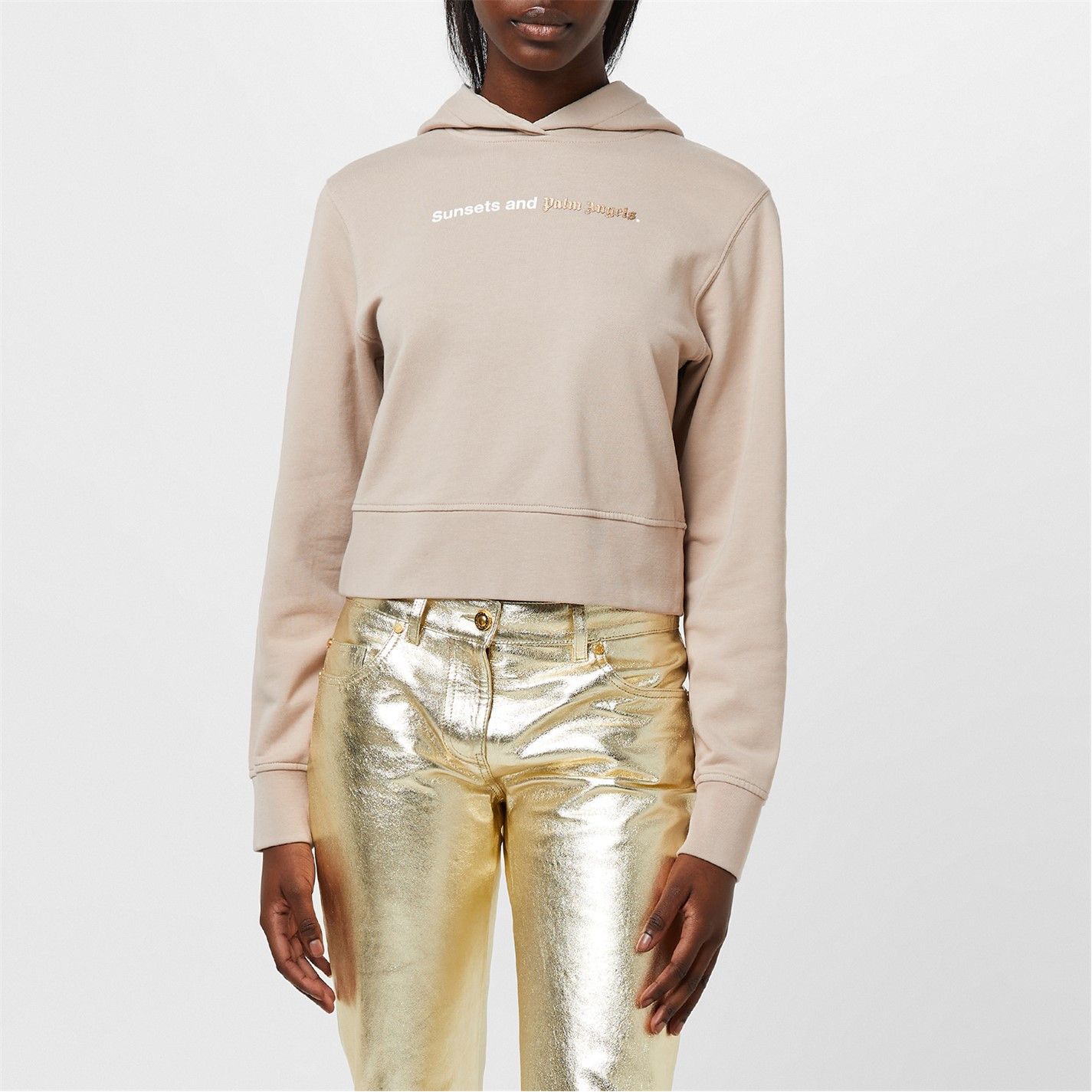 Palm Angels o1g2r1mq0325 Sunset Hoodie in Beige Size M / US 6-8 / IT 42-44 - 3 Thumbnail