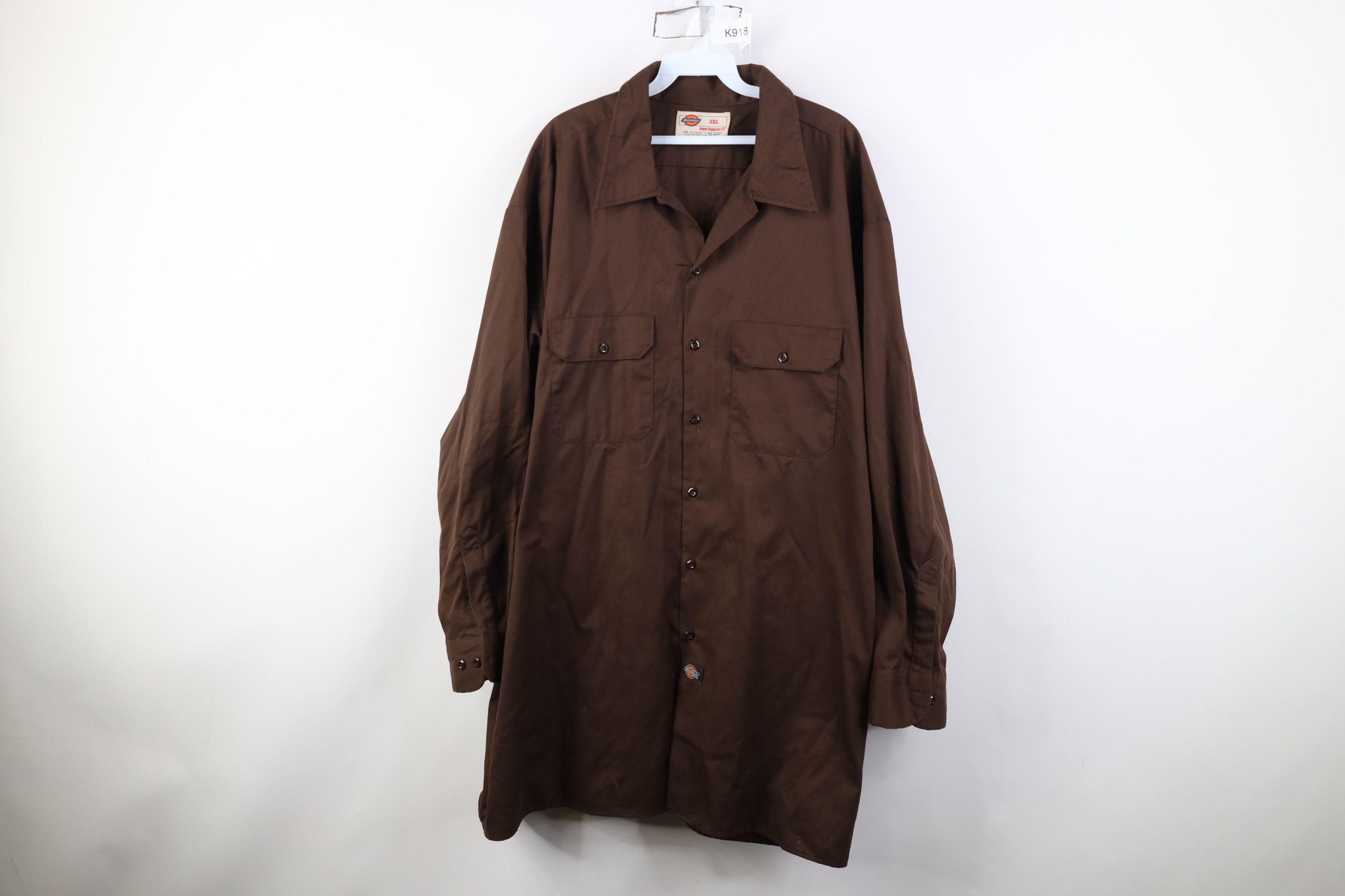 Dickies Vintage Dickies Spell Collared Button Shirt Brown Workwear Size US XXL / EU 58 / 5 - 1 Thumbnail