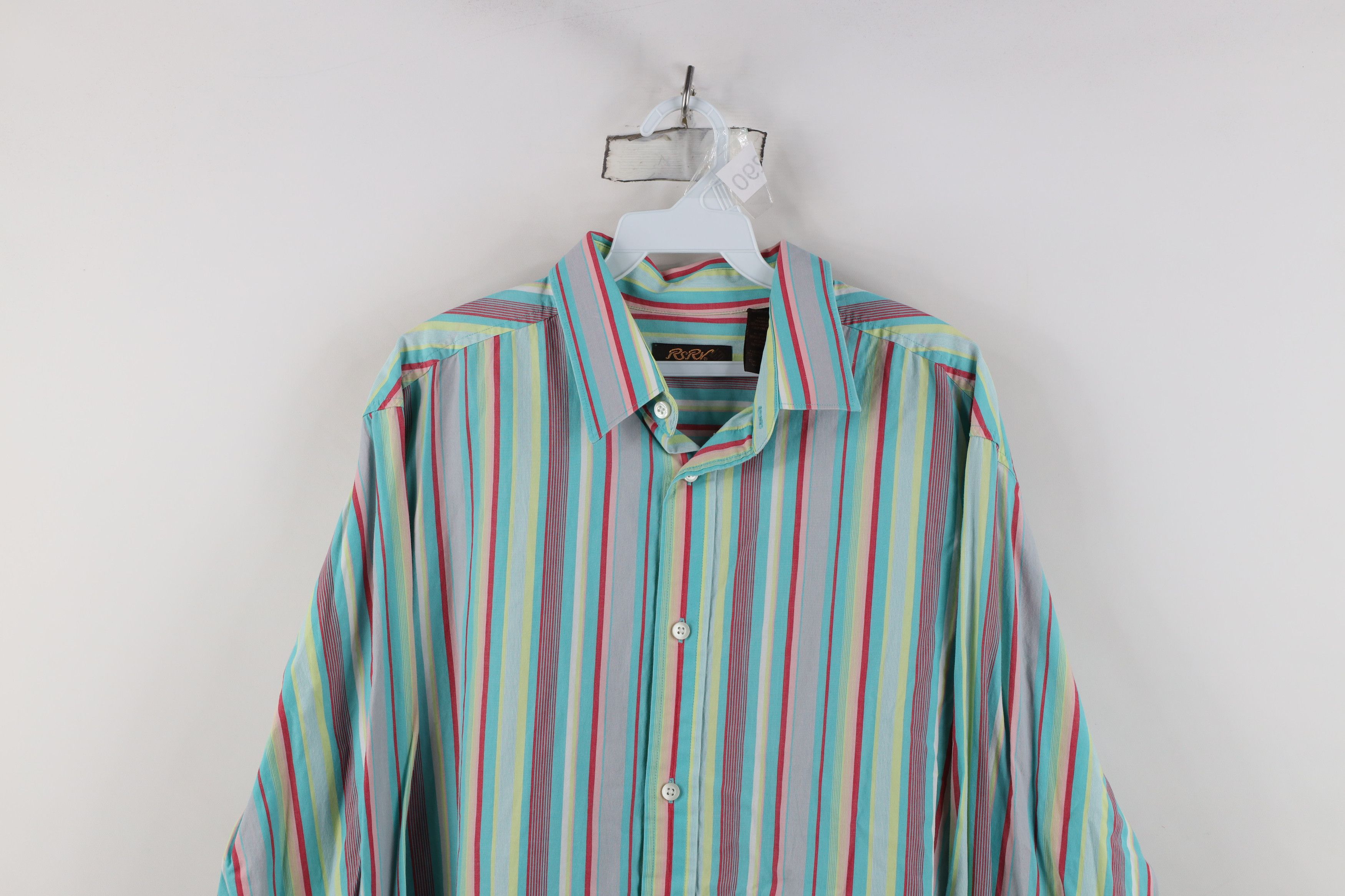 Vintage Vintage 90s Y2K Streetwear Striped Collared Button Shirt Size US XL / EU 56 / 4 - 2 Thumbnail