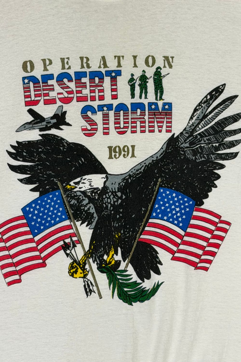 Hanes 1991 Operation Desert Storm USA Eagle Graphic Tee Hanes M Size US S / EU 44-46 / 1 - 7 Thumbnail