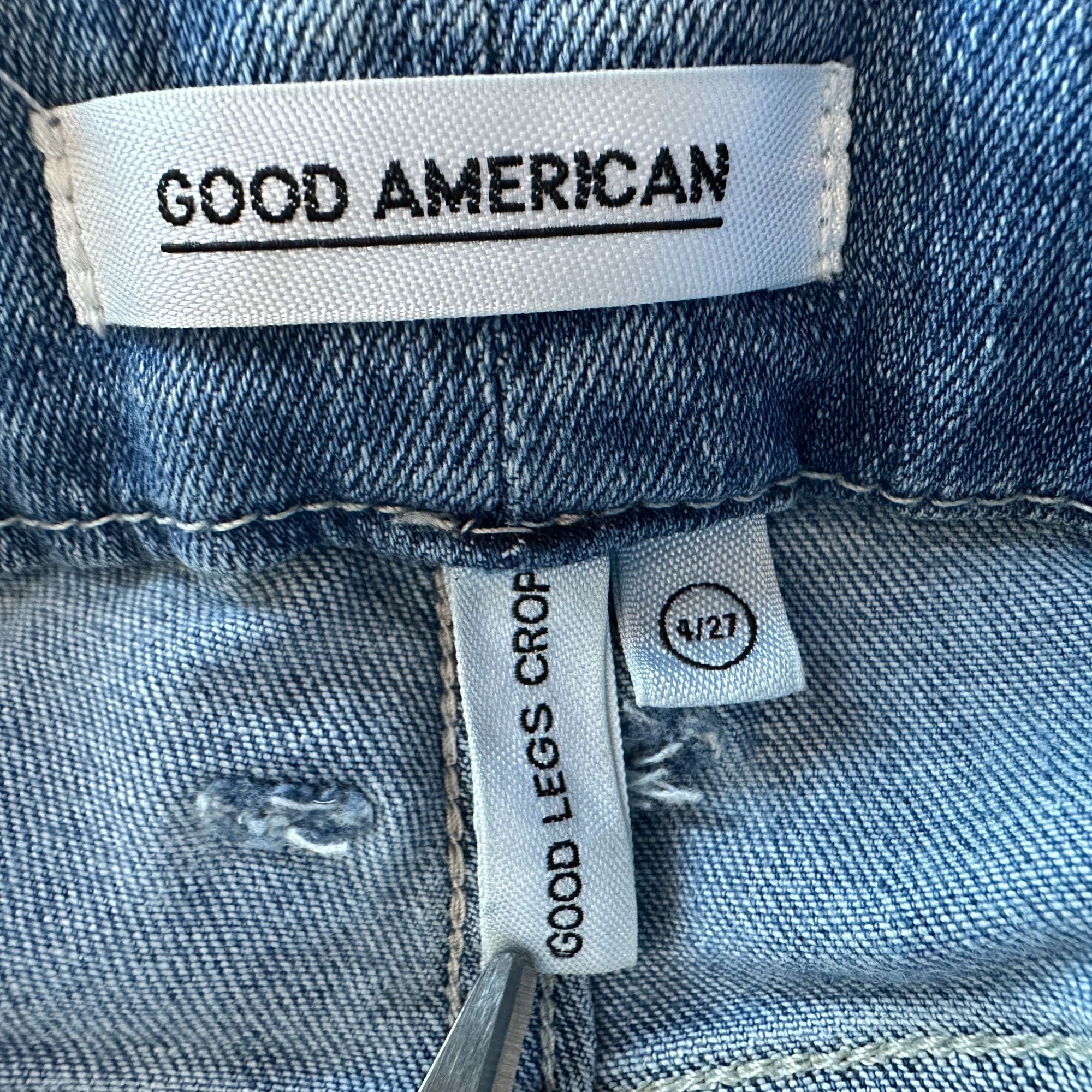 Good American Good American Womens 4/27 Jeans Good Legs Crop High Rise Size 27" / US 4 / IT 40 - 7 Thumbnail