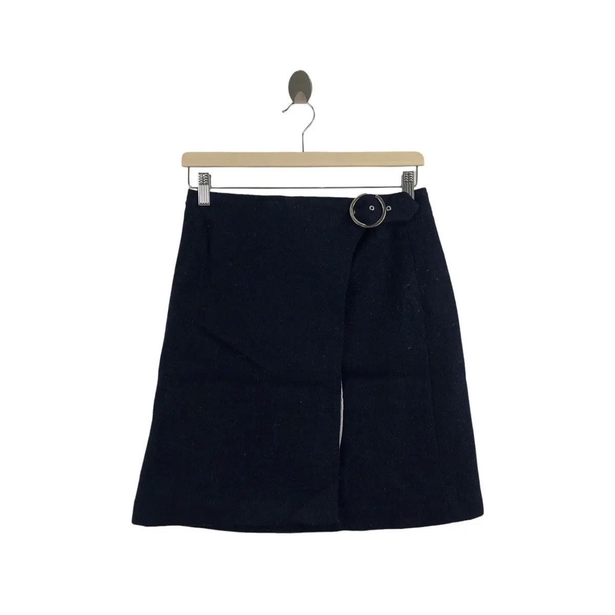 Harris Tweed Vtg HARRIS TWEEED Hand Woven A-Line Wrap Mini Skirt Pencil Size 28" / US 6 / IT 42 - 1 Thumbnail