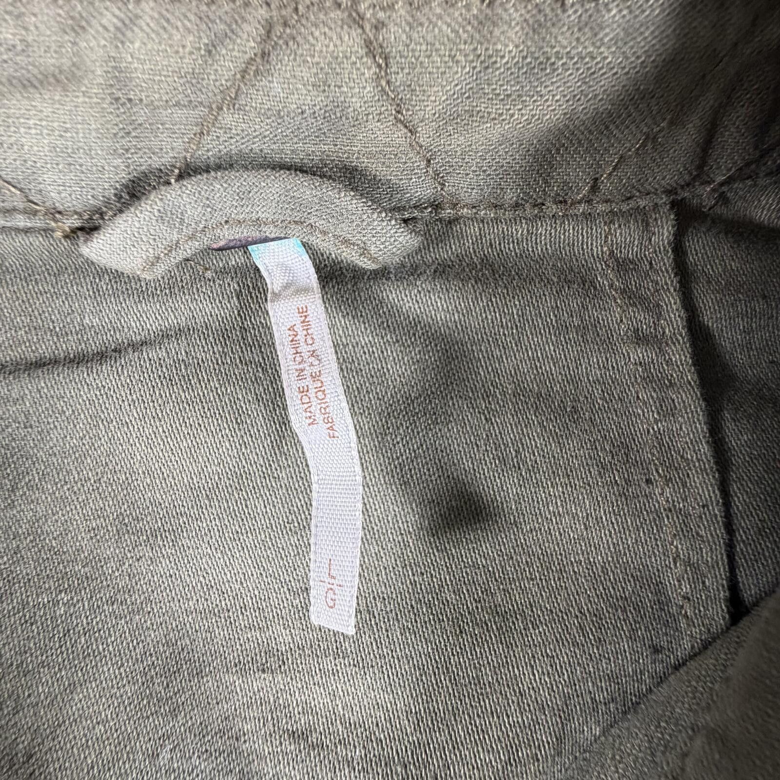Free People Free People Jacket Women's L Green Utility Cargo Olive Size M / US 6-8 / IT 42-44 - 6 Thumbnail