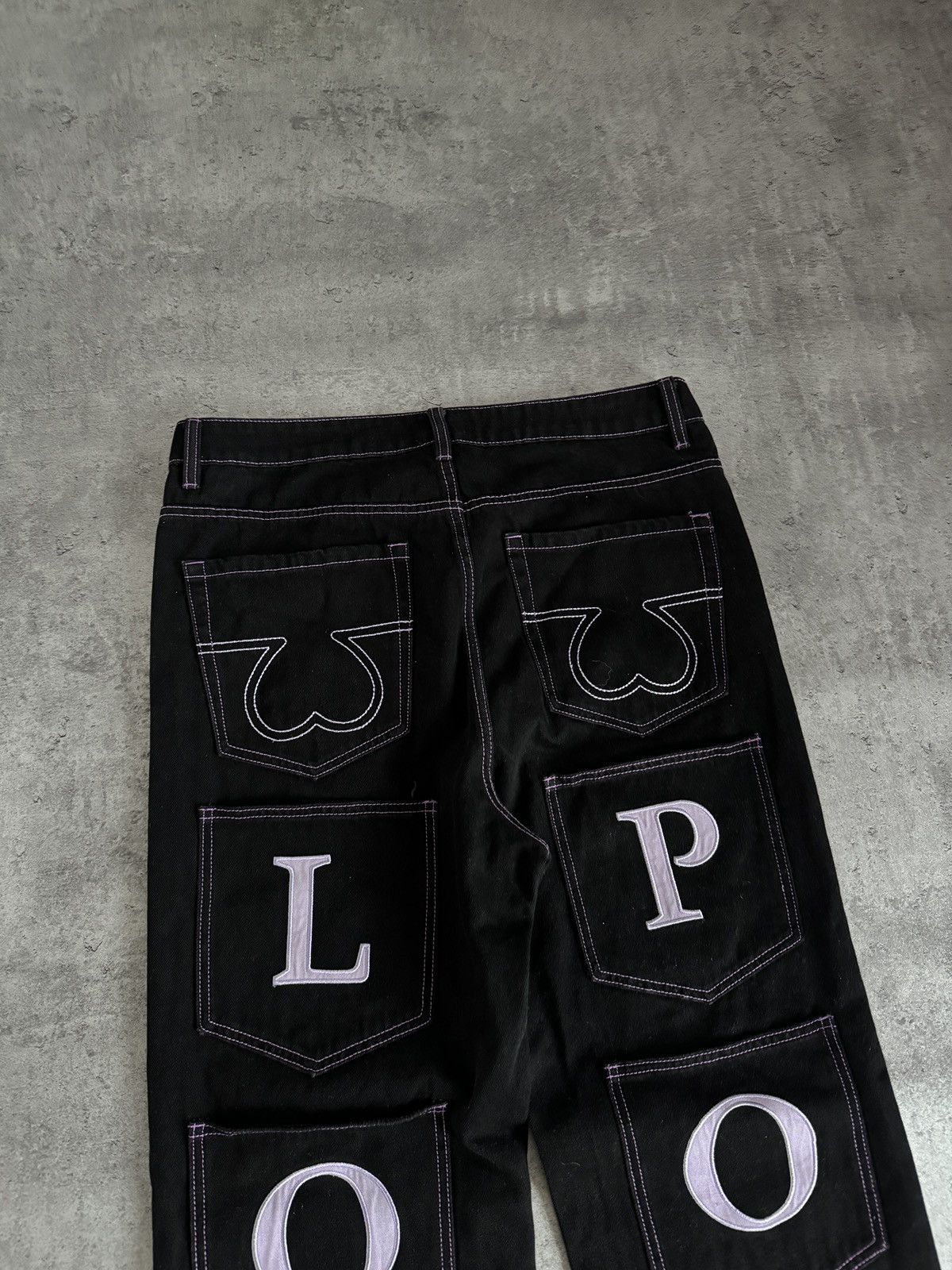 Japanese Brand × Rap Tees × Vintage Love Poem vintage baggy jeans denim rap skate logo print y2k Size US 33 - 3 Thumbnail