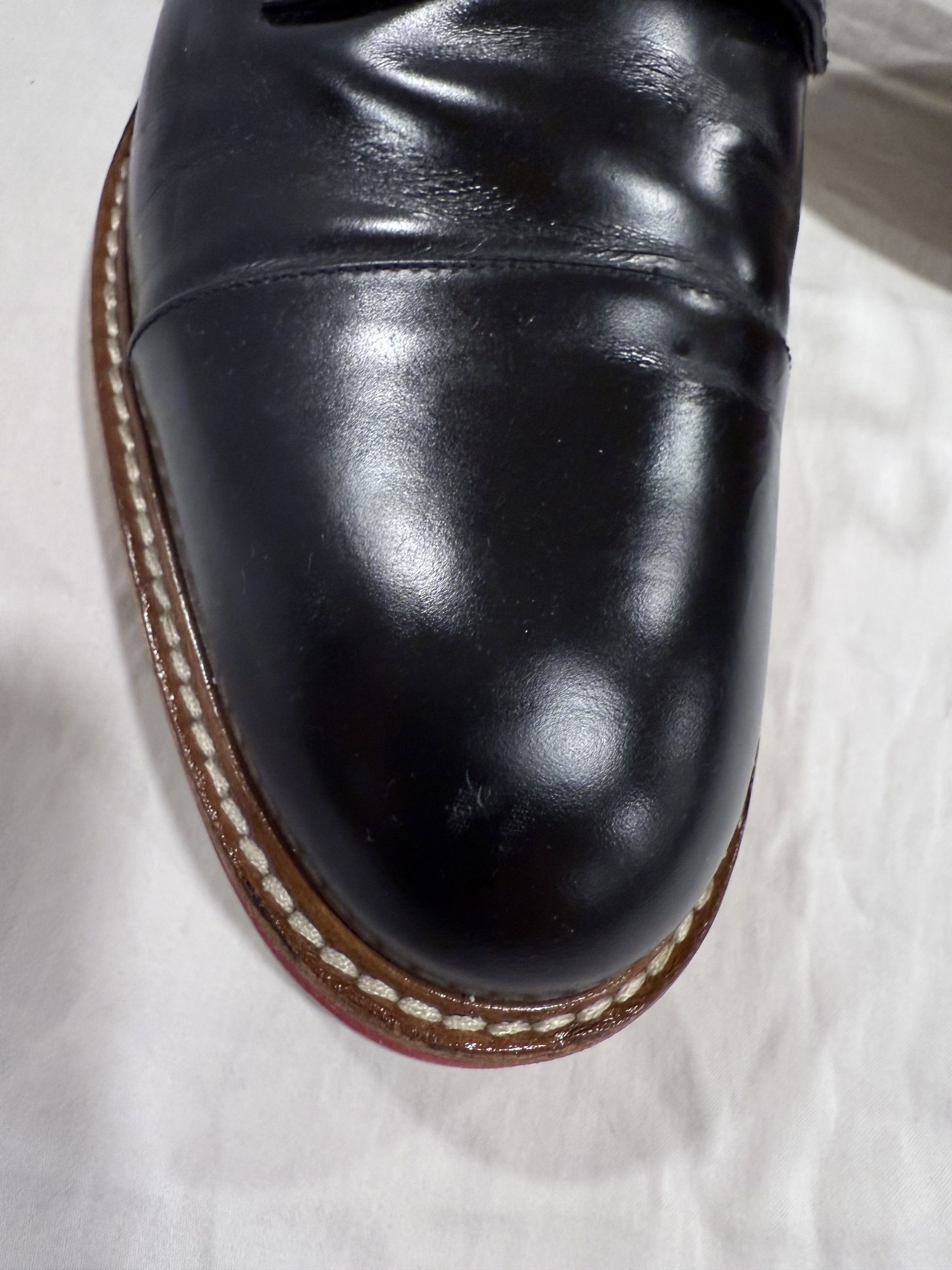 Louis Vuitton LOUIS VUITTON BROGUES LACE UP MENS DRESS SHOES SWORD BLACK Size US 10 / EU 43 - 4 Thumbnail