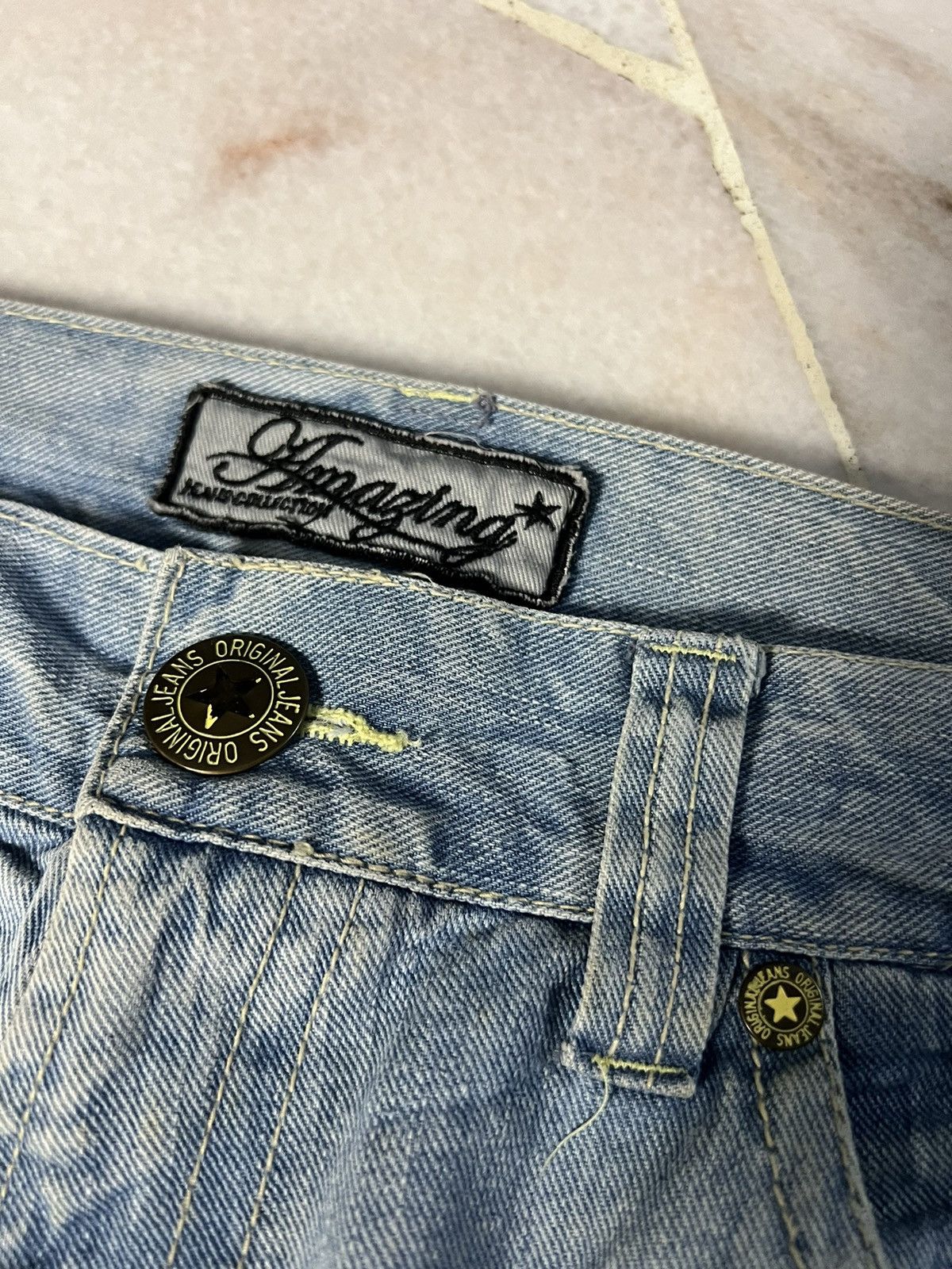 If Six Was Nine AMAZING DISTRESSED JEANS RARE Size US 33 - 9 Thumbnail