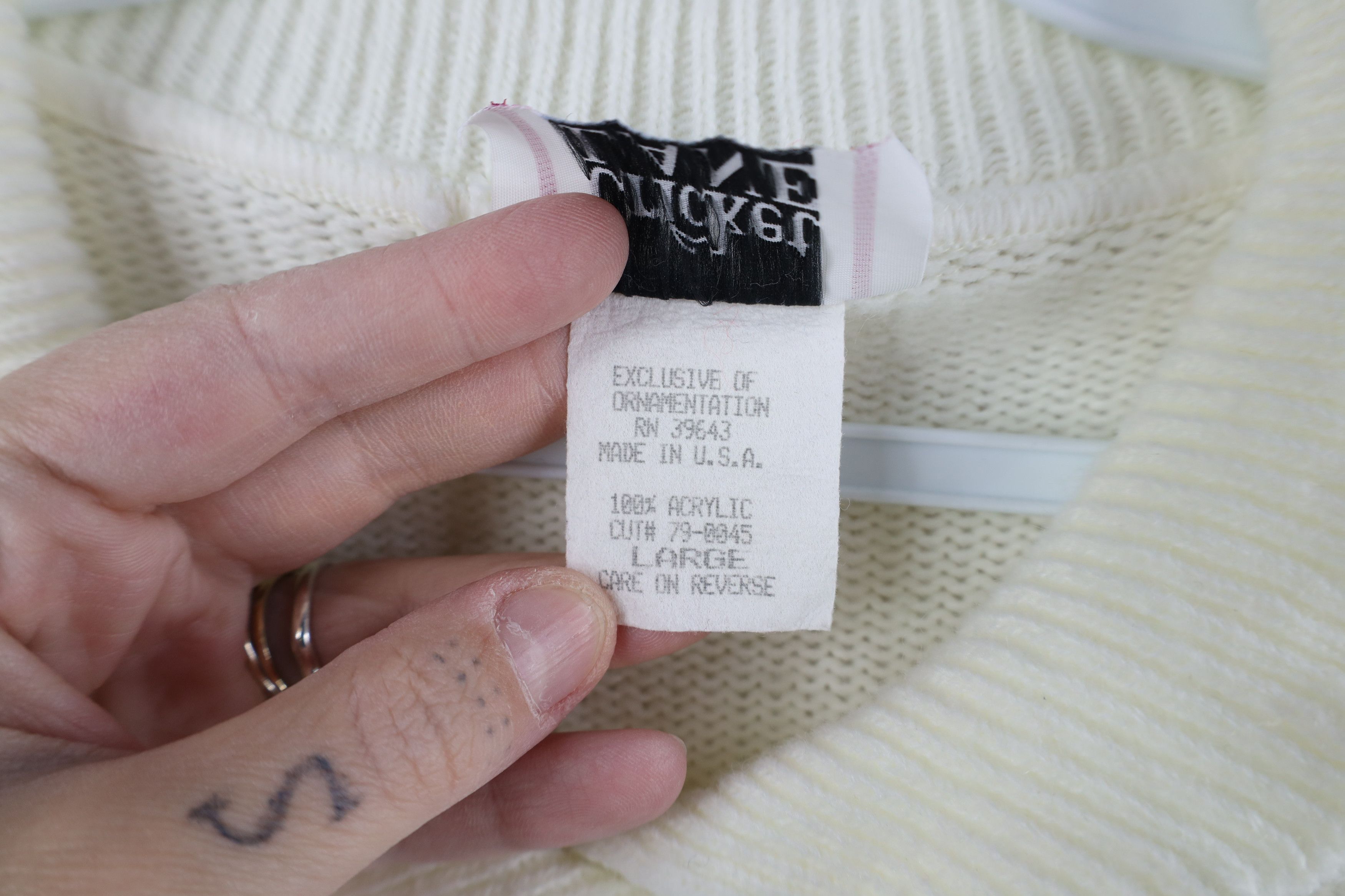 Vintage Vintage 90s Cottagecore Flower Knit Collared Sweater USA Size L / US 10 / IT 46 - 5 Thumbnail
