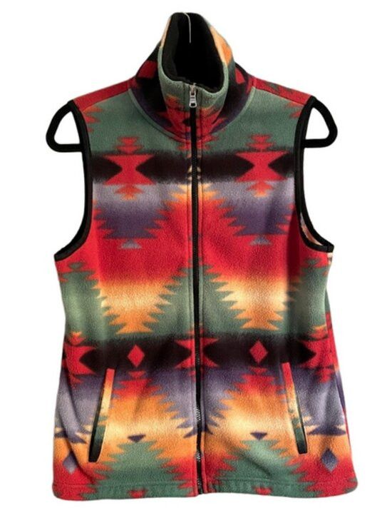 Chaps Ralph Lauren Chaps Ralph Lauren Aztec Southwestern Fleece Vest - Large Size L / US 10 / IT 46 - 2 Thumbnail