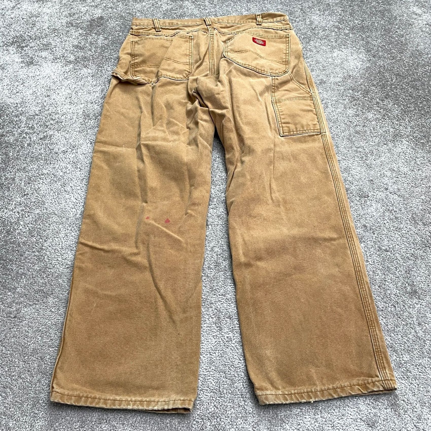Dickies Dickies Carpenter Pants Mens 36x32 Brown Straight Leg Cotton Canvas Durable Work Pants Size US 36 / EU 52 - 2 Thumbnail