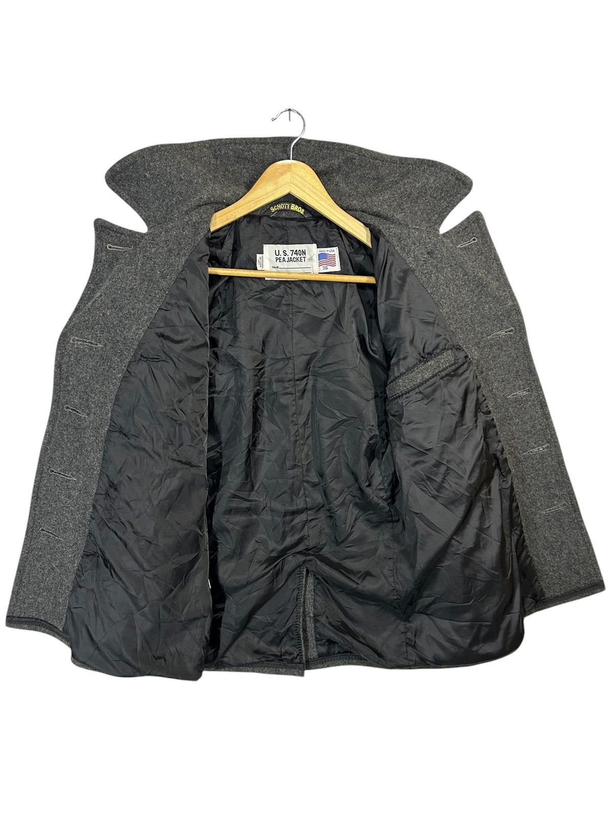 Schott × Vintage Vintage Schott Bros U. S. 740N Pea Jacket Size US S / EU 44-46 / 1 - 3 Thumbnail