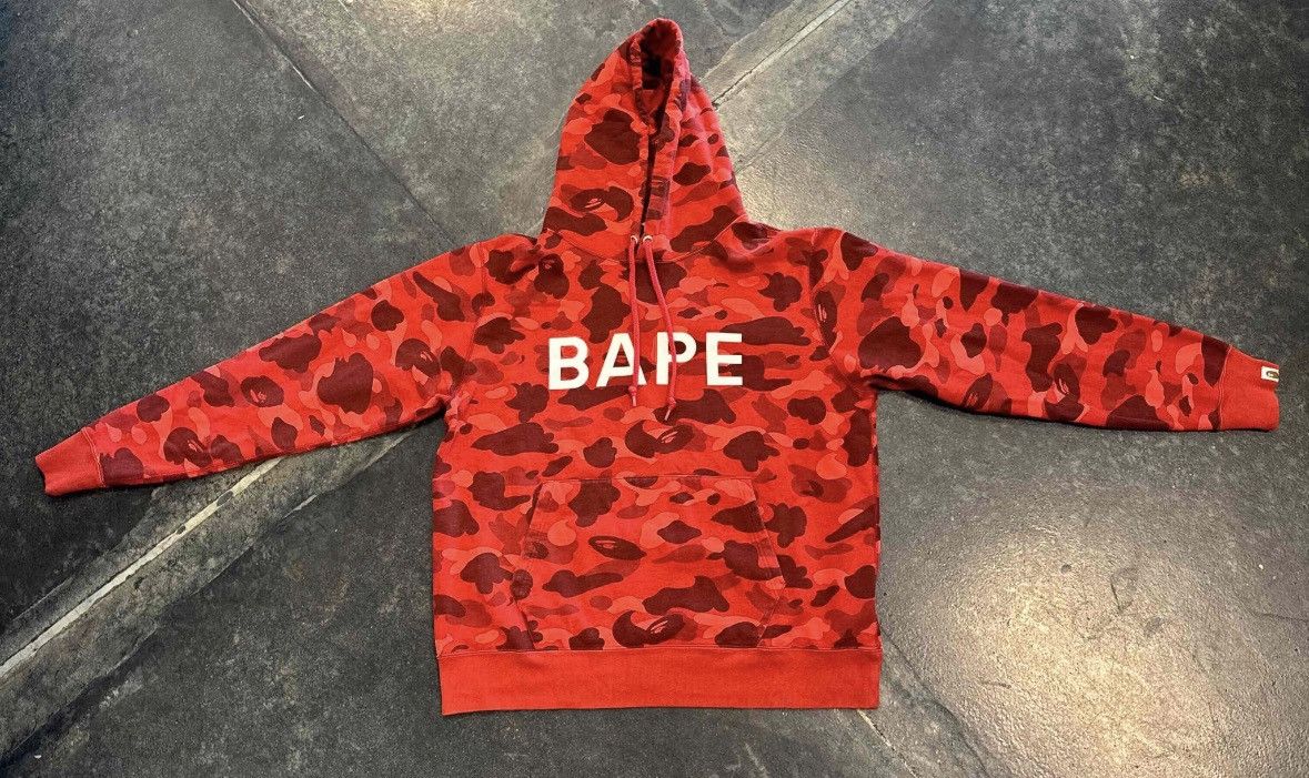 Bape Bape Red Camo Pullover Size US XL / EU 56 / 4 - 1 Thumbnail