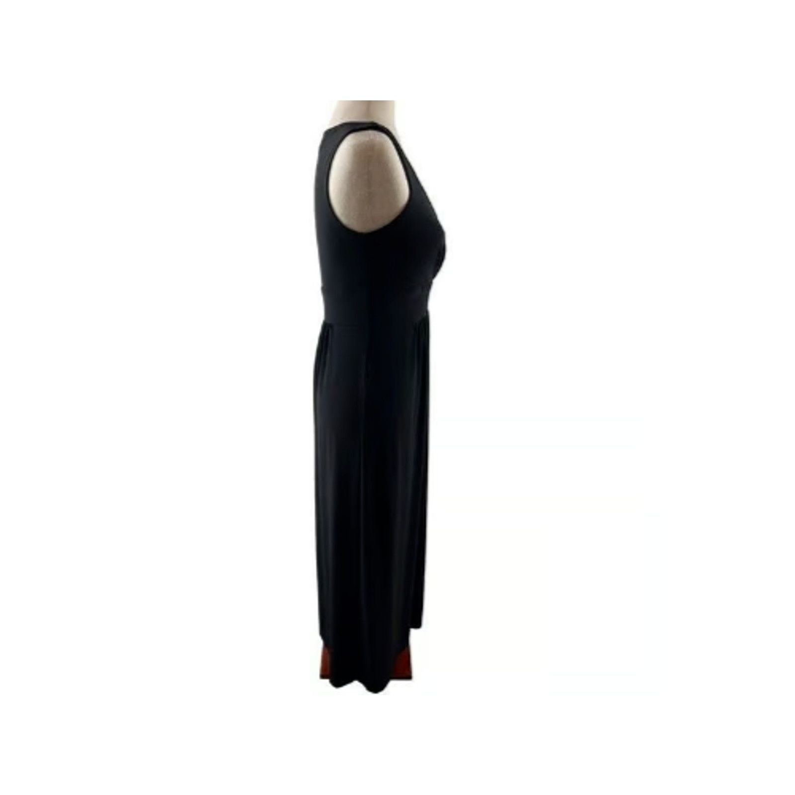 Ralph Lauren RALPH LAUREN BLACK V-NECK EMPIRE WAIST JERSEY MAXI DRESS Size S / US 4 / IT 40 - 3 Thumbnail
