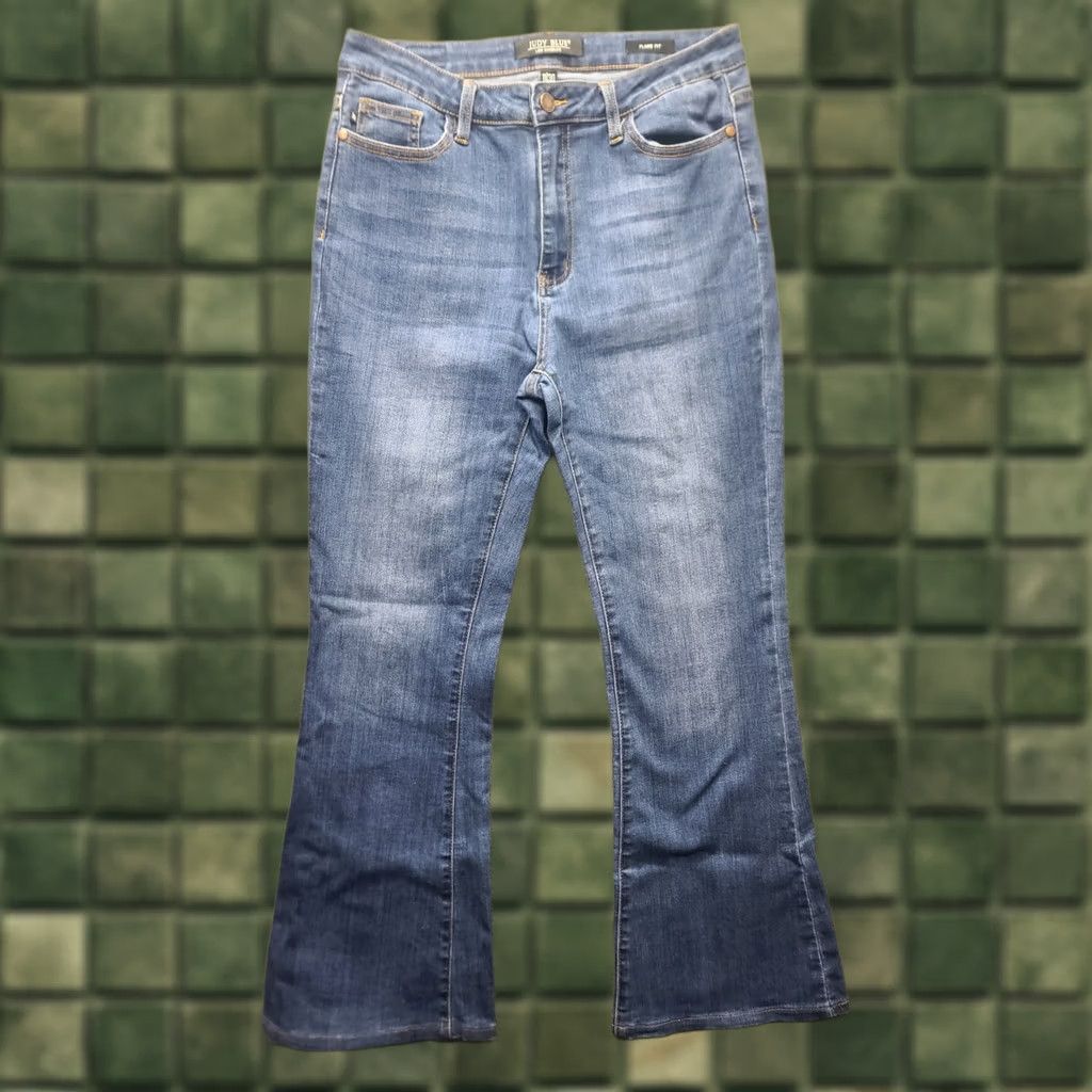 Vintage Judy Blue Jeans Womens 30x30 Regular High Rise Flared Stretch Denim Size 30" / US 8 / IT 44 - 1 Thumbnail