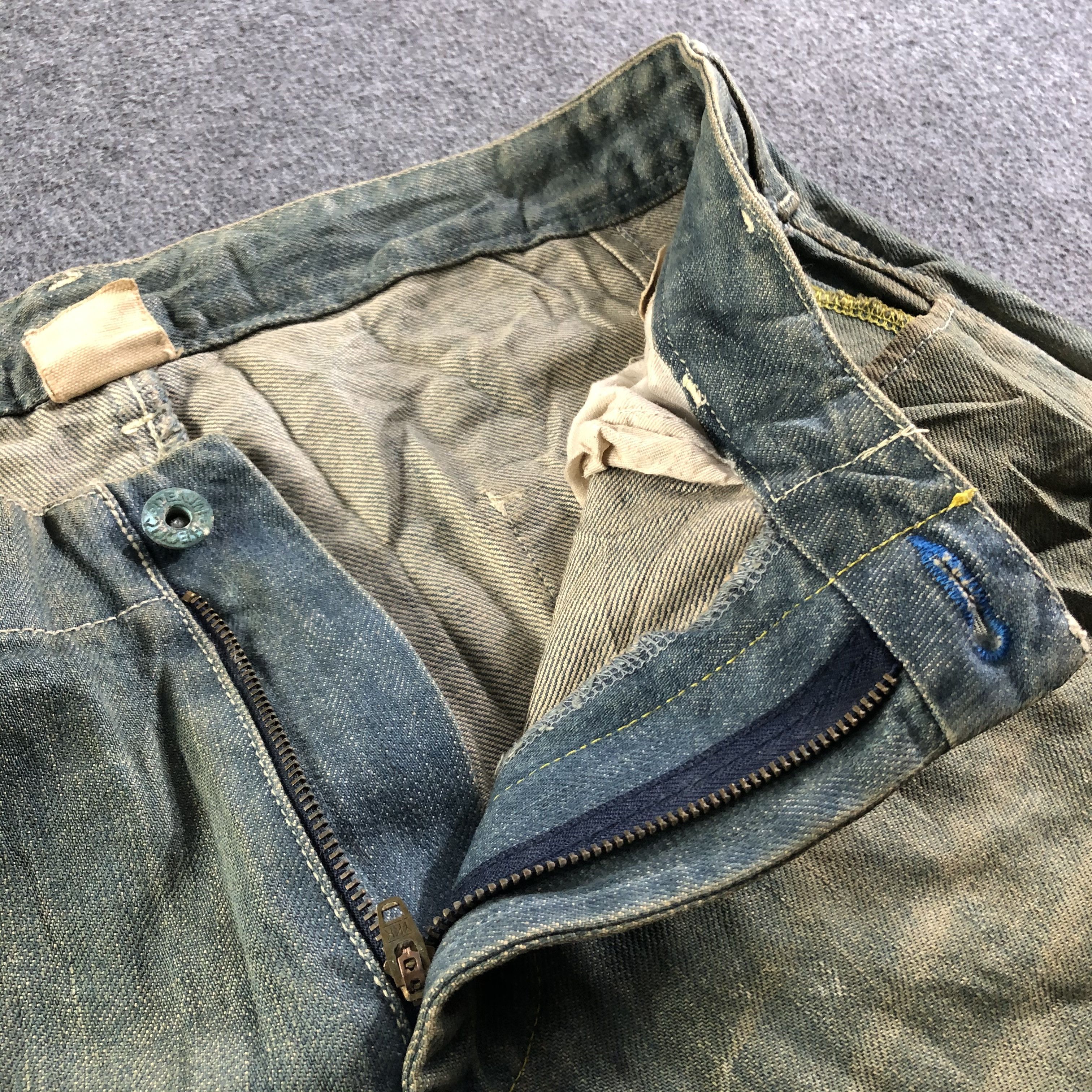 Japanese Brand Vintage Japanese Baggy Jeans-J3845 Size US 35 - 7 Thumbnail