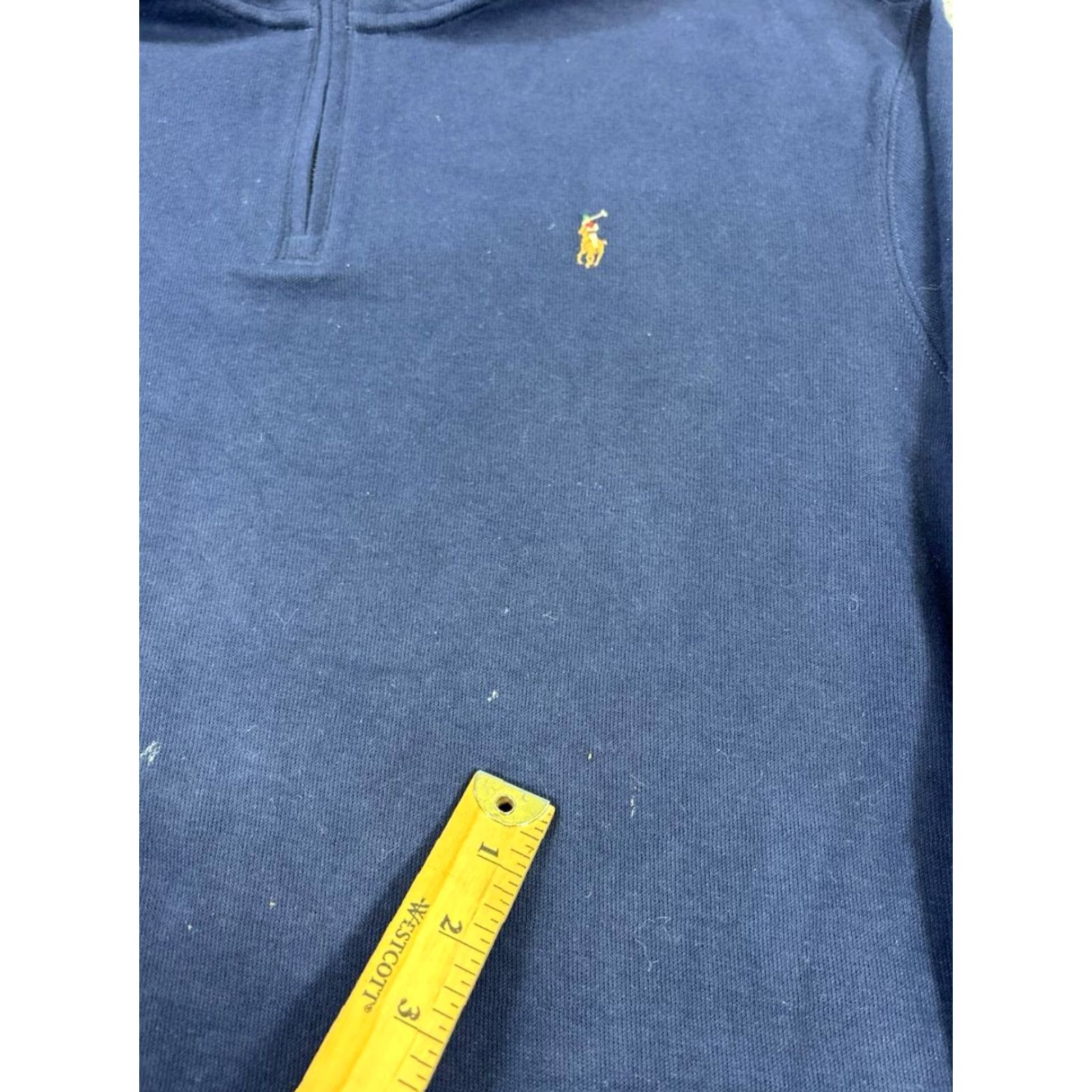 Polo Ralph Lauren Polo Ralph Lauren Sweater Mens 2XL Blue Cotton Quarter Zip Pullover Knit Mock Neck Logo Regular Size Type Sweater Size US XXL / EU 58 / 5 - 6 Thumbnail
