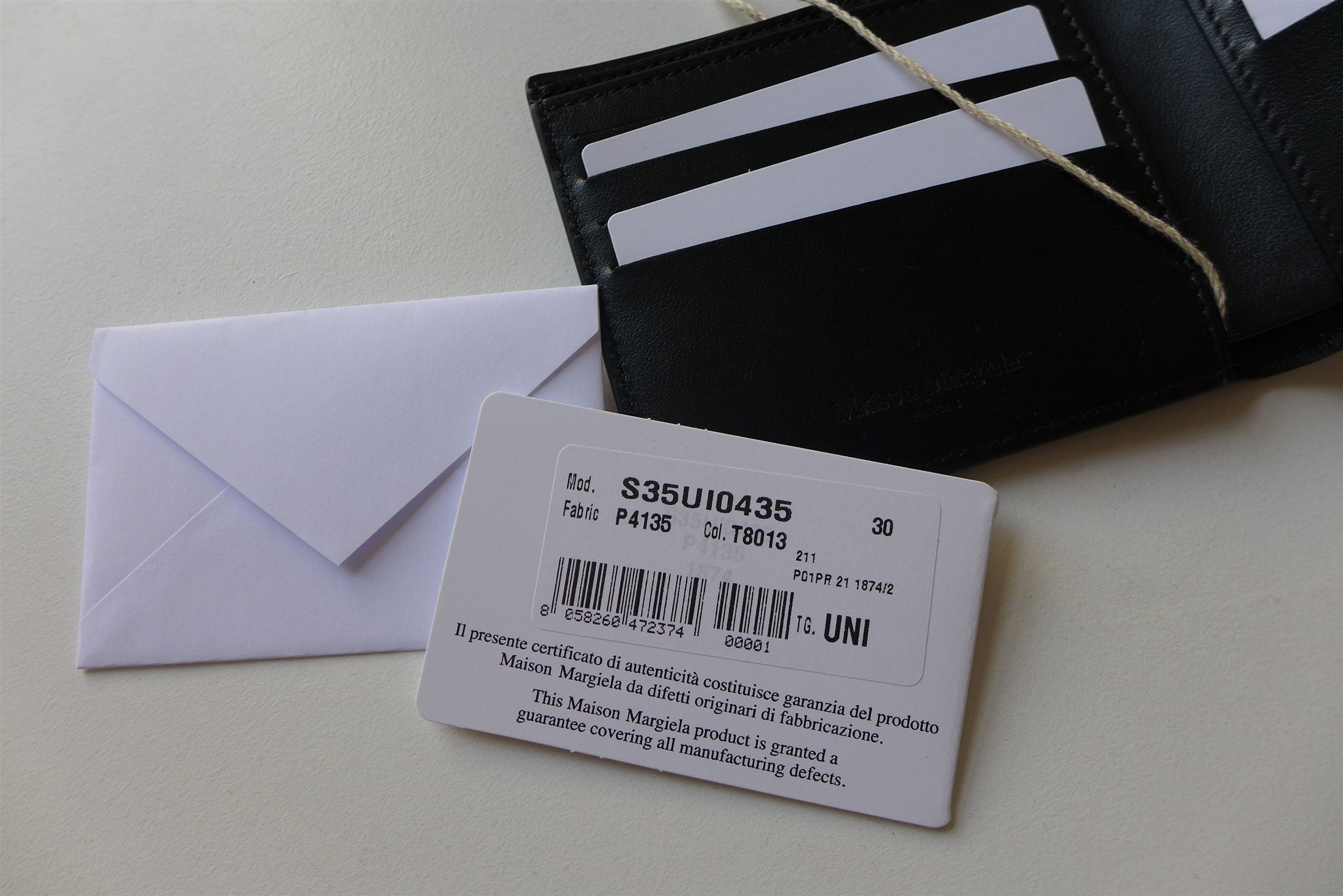 Maison Margiela Margiela Textured Bifold Wallet - Black Calf Leather Size ONE SIZE - 8 Thumbnail