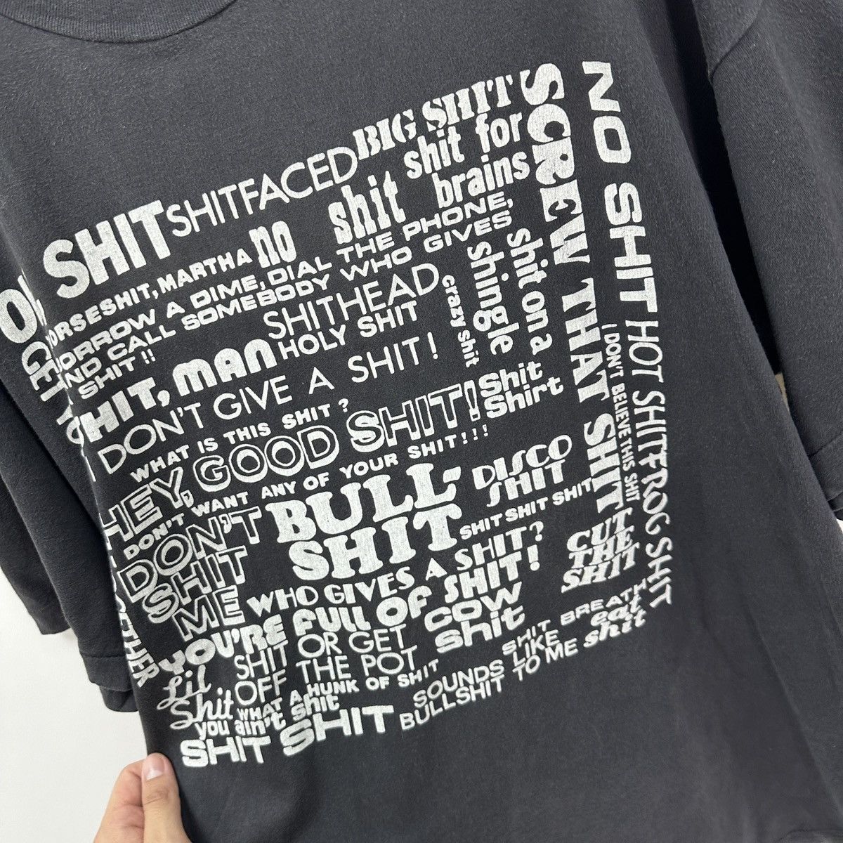 Vintage Vintage 90s Bull Shit fonts humor washed tee y2k hype rare Size US XL / EU 56 / 4 - 7 Thumbnail