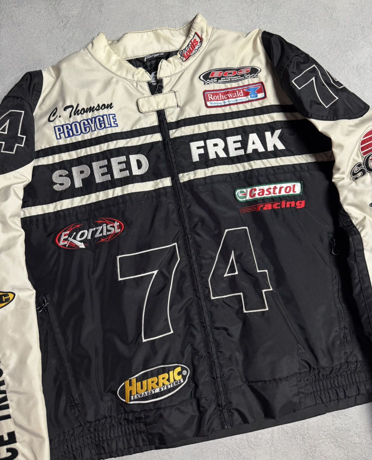 Vintage Fast Lane Speed Freak Vintage Racing Bomber Jacket Size US XXL / EU 58 / 5 - 4 Thumbnail