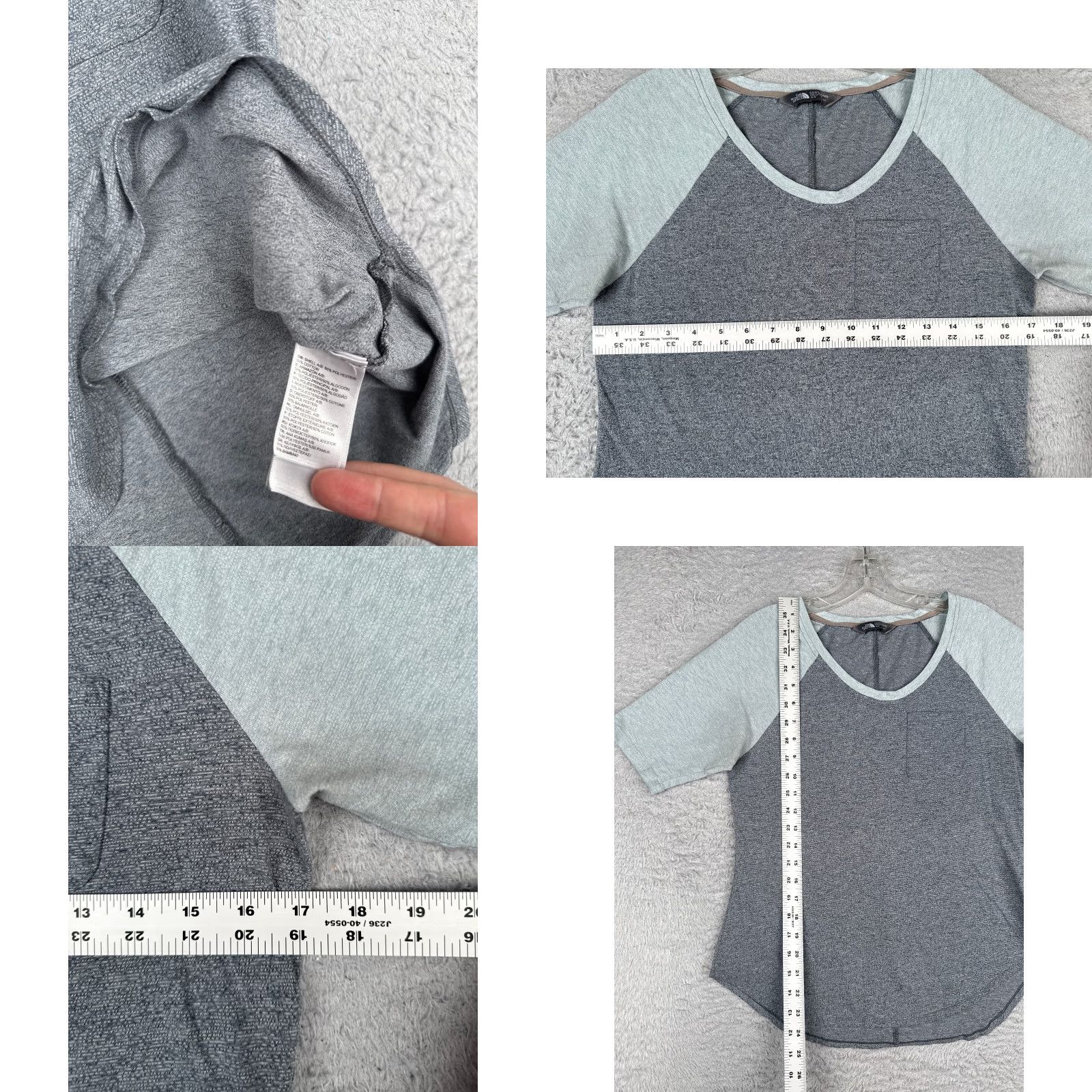 The North Face The North Face Shirt Women's Medium Blue Gray Raglan Style Polyester Blend READ Size M / US 6-8 / IT 42-44 - 8 Thumbnail