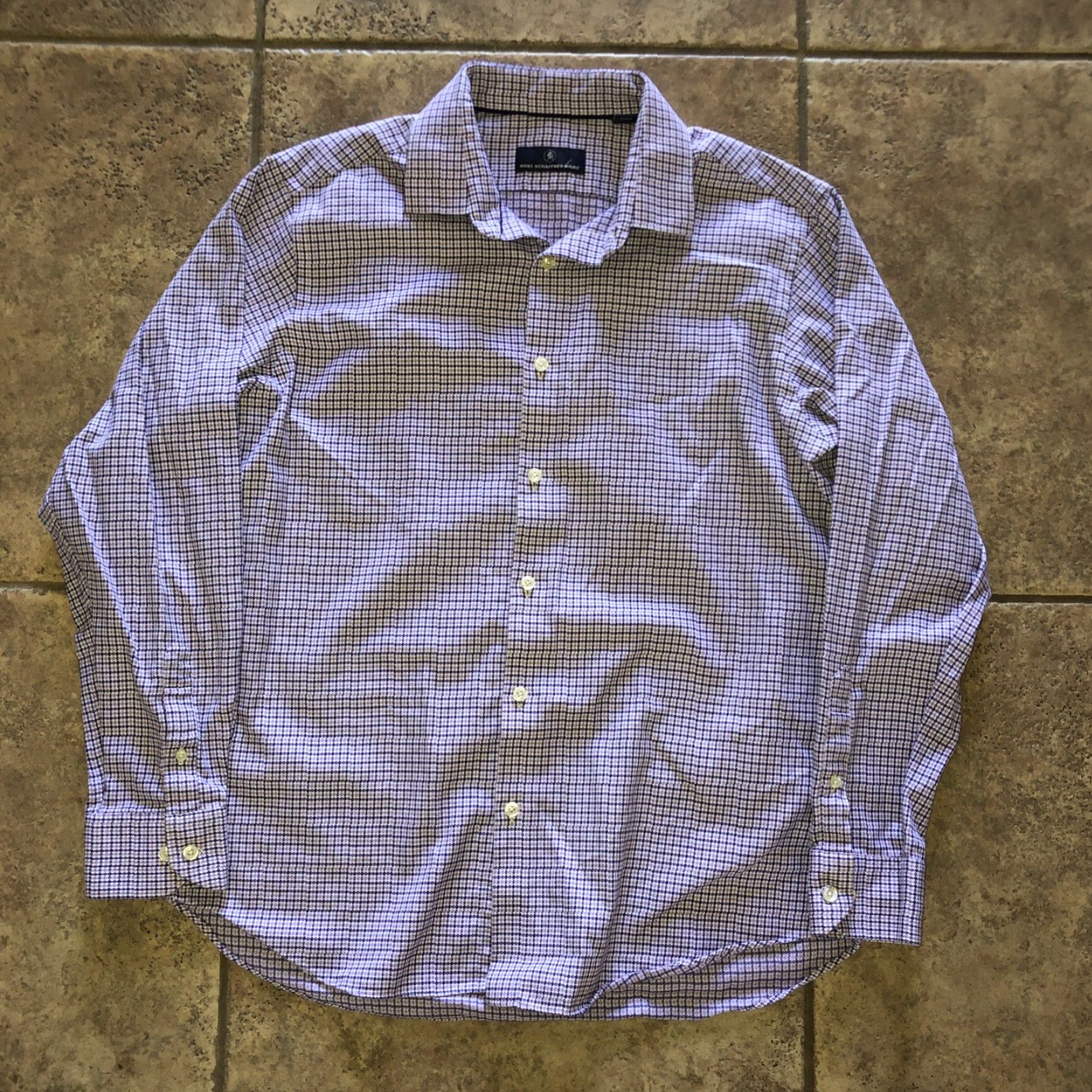 Hart Schaffner Marx Hart Schaffner Marx Purple Shirt Mens L Dress Shirt Regular Color Purple Mens L Size US L / EU 52-54 / 3 - 2 Thumbnail