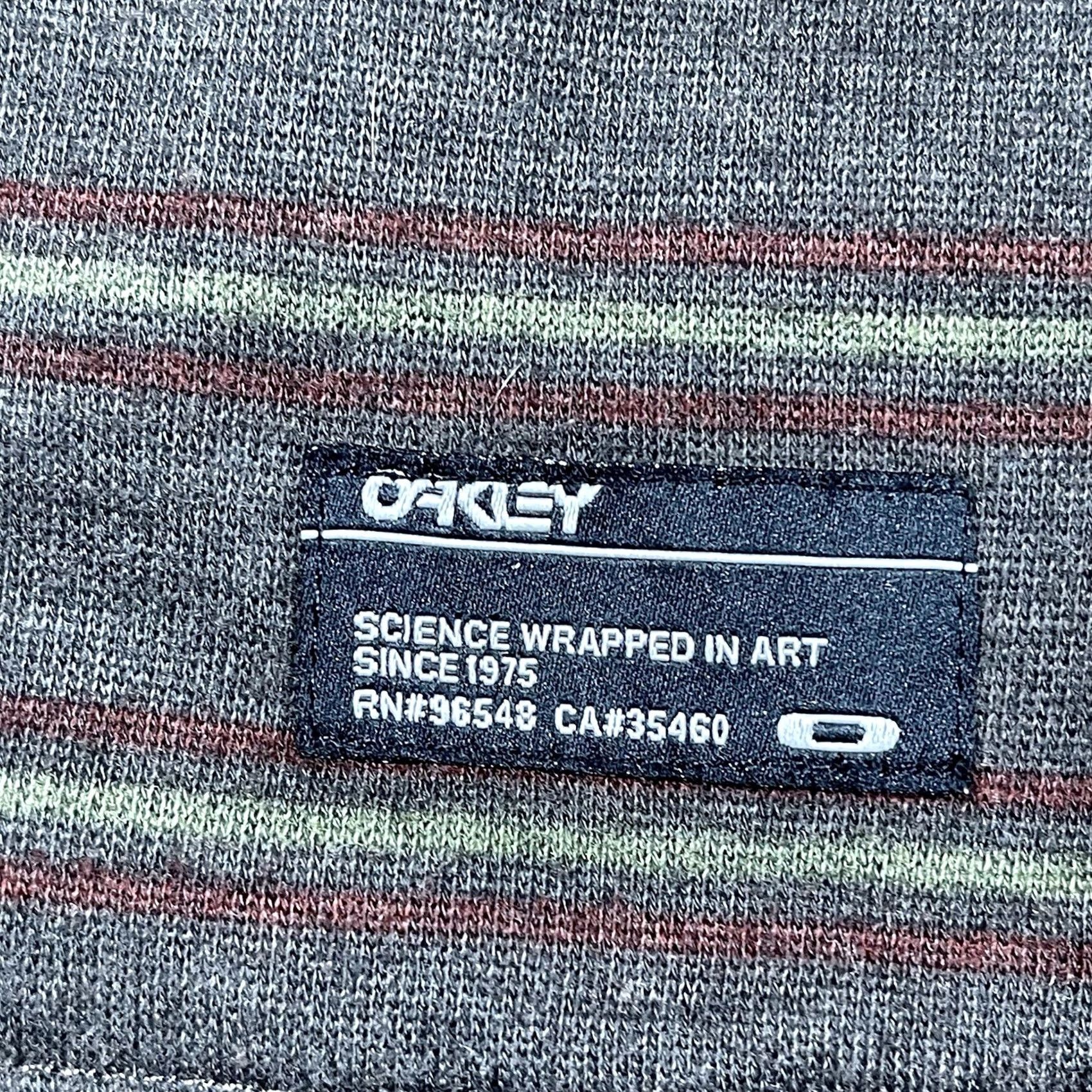 Oakley Oakley Full Zip Striped Hoodie Sweatshirt Mens Size M BrownBlack Polyester Size US M / EU 48-50 / 2 - 7 Thumbnail