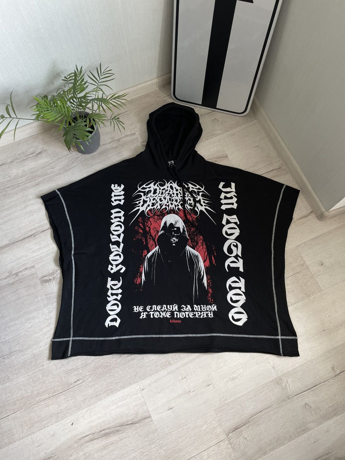 Seditionaries × Tripp NYC Killstar Grunge Poncho Oversized Hoodie Gothic Asymmetric Y2 Size US L / EU 52-54 / 3 - 3 Thumbnail