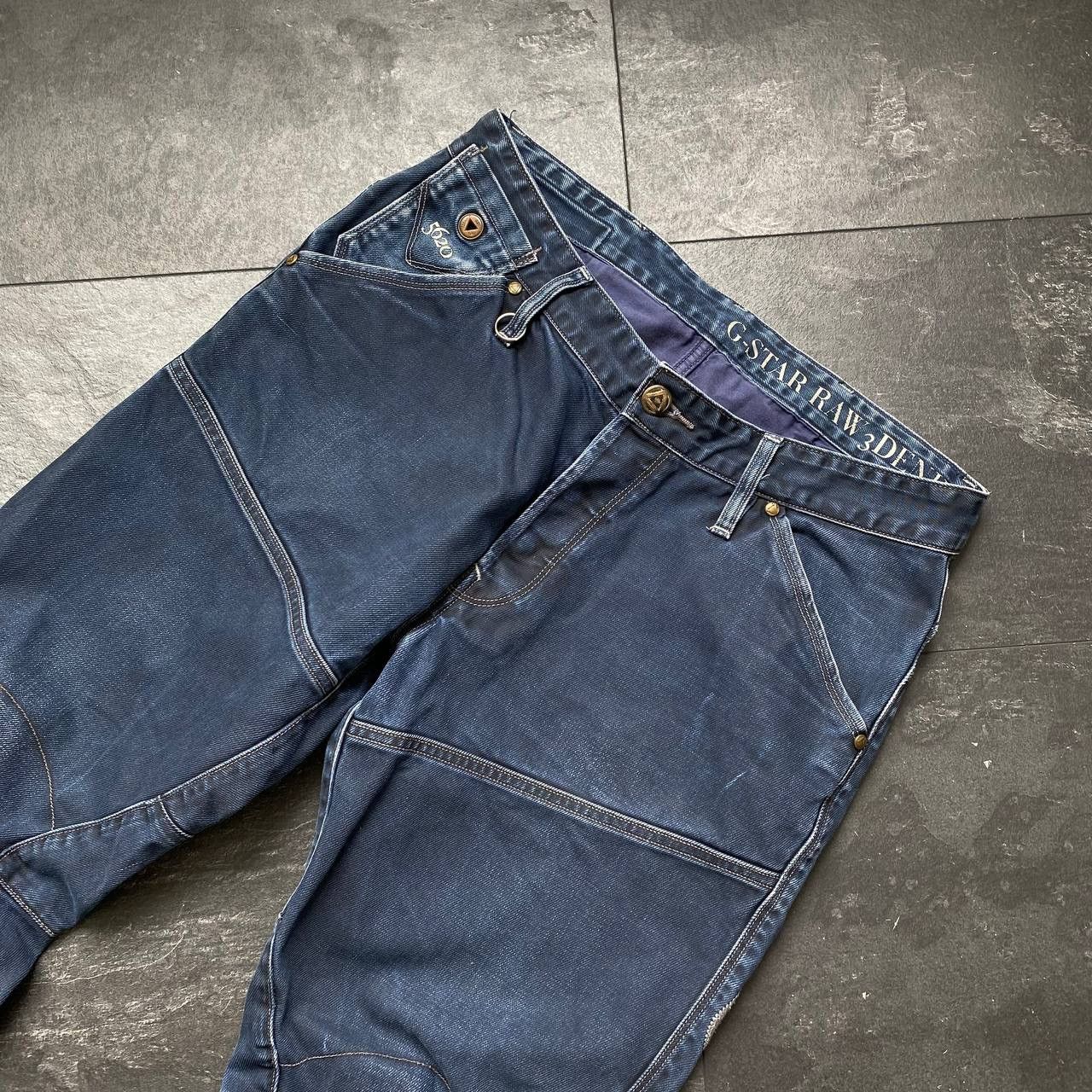 G-Star × Japanese Brand × Vintage Vintage Gstar Raw 96 Jeans Big Logo Baggy Streetwear Size US 34 / EU 50 - 9 Thumbnail
