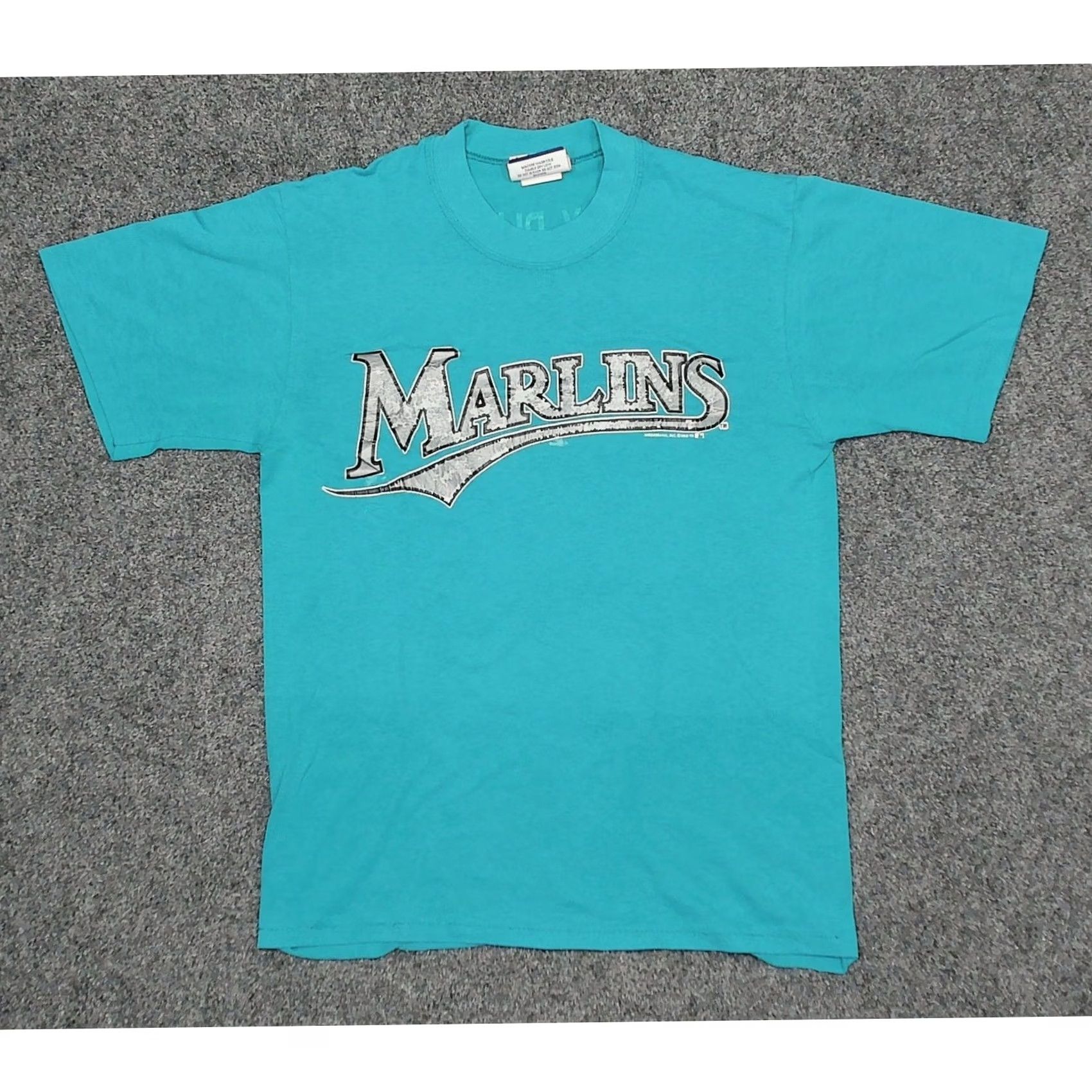 Altea VINTAGE 1993 Florida Marlins Modamania T Shirt Single Stitch Teal Mens M Size US M / EU 48-50 / 2 - 3 Thumbnail