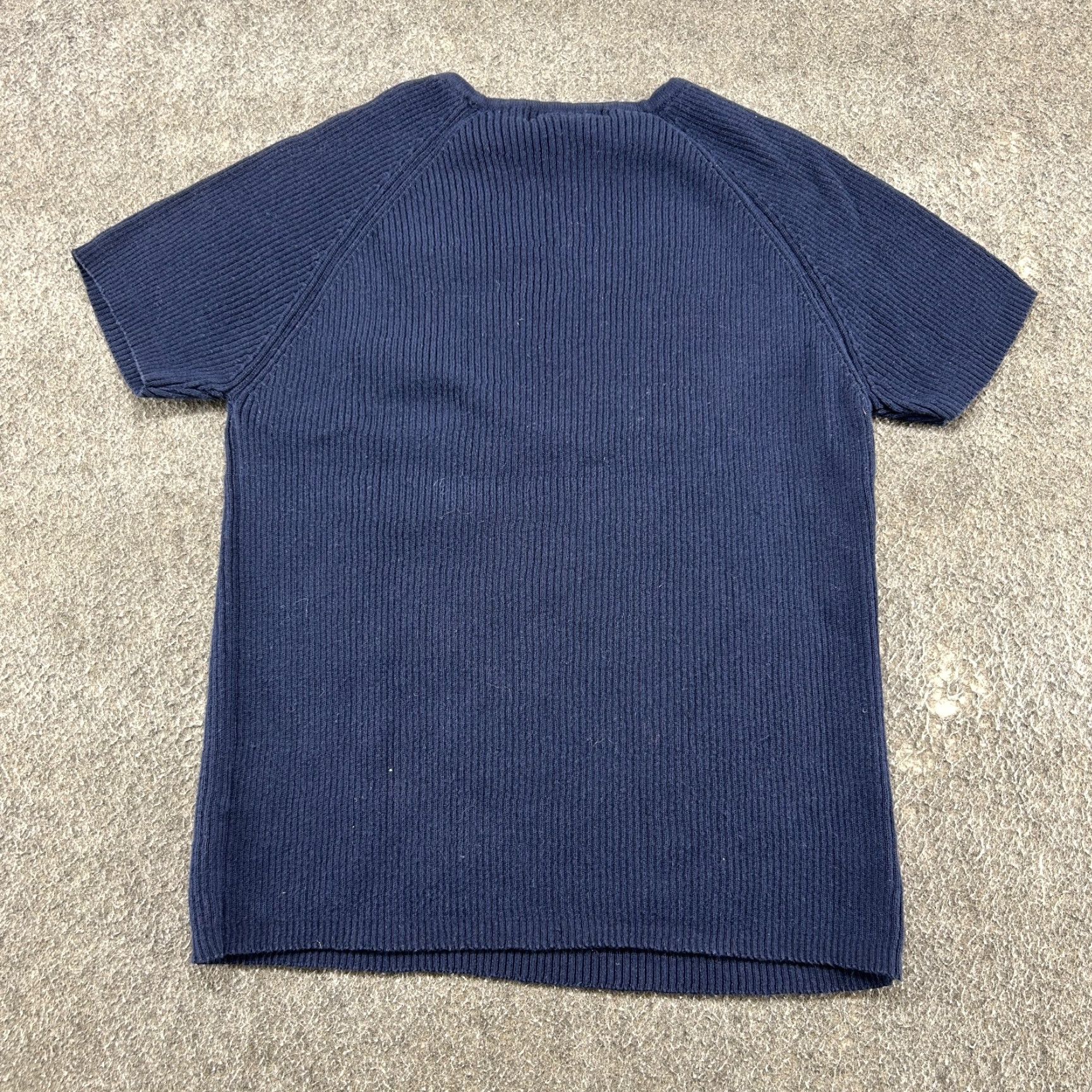Vintage VINTAGE The Limited Shirt Womens M Blue Navy Crew Neck Knit Cotton Solid Y2K Size M / US 6-8 / IT 42-44 - 3 Thumbnail
