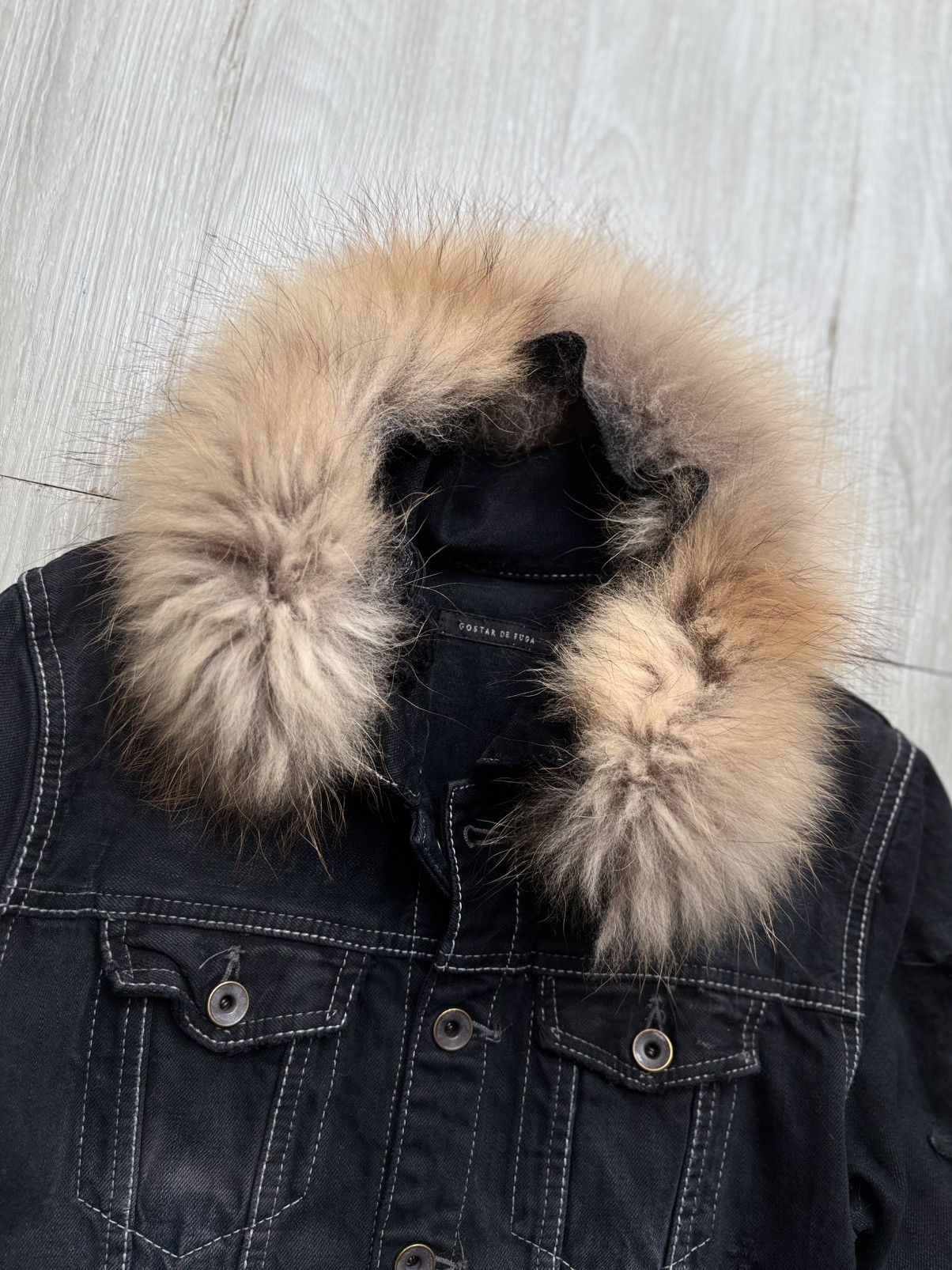 GOSTAR DE FUGA FUGA mudwash fur denim jacket Size US S / EU 44-46 / 1 - 2 Thumbnail