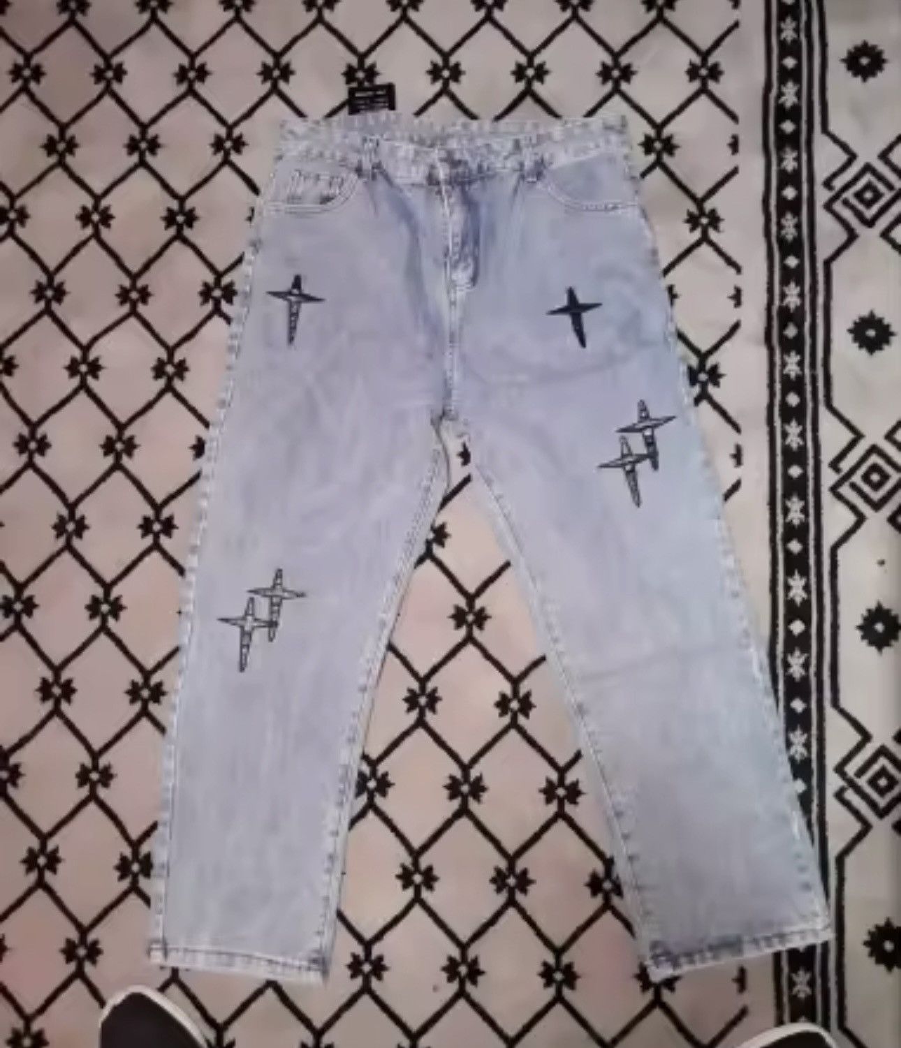 Japanese Brand × Vintage Star Printed Jeans street style Size US 34 / EU 50 - 3 Thumbnail