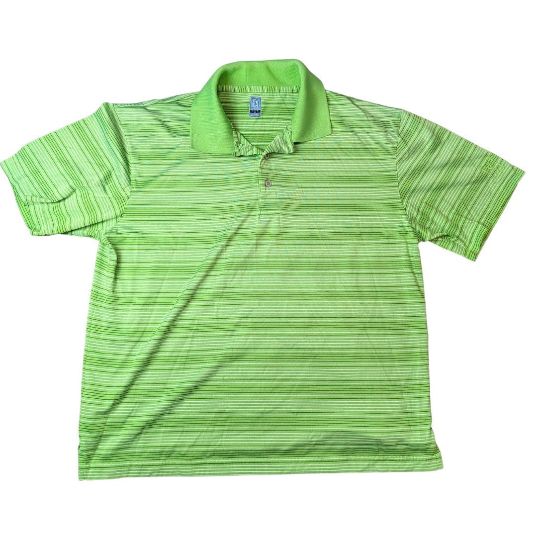 PGA Tour PGA Tour Striped Golf Polo | Men's L Size US L / EU 52-54 / 3 - 1 Thumbnail