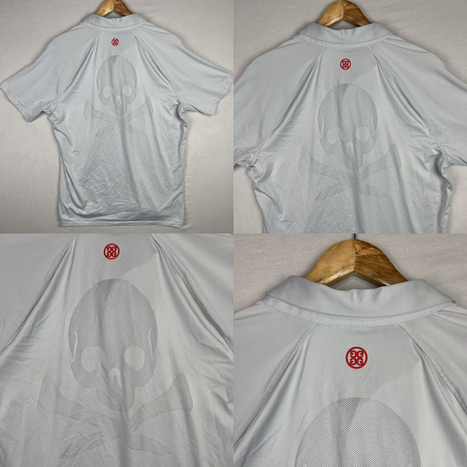 G/FORE G/Fore Polo Shirt Mens Large Skull Logo Golf Stretch Performance Grey Shirt Size US L / EU 52-54 / 3 - 8 Thumbnail